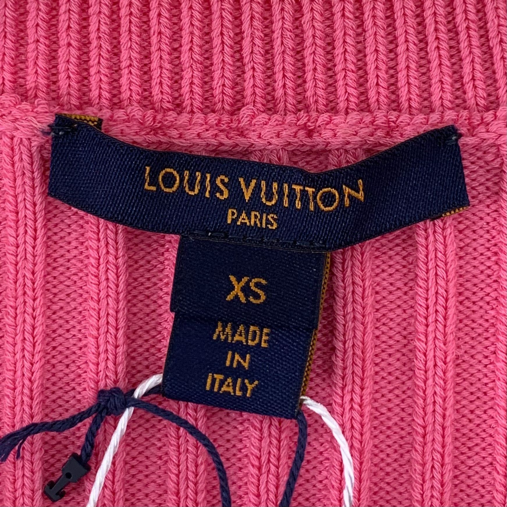 Louis Vuitton Louis Vuitton Pink Striped Flared Sleeve Knit Cardigan XS Si Size XS / US 0-2 / IT 36-38 - 2 Thumbnail