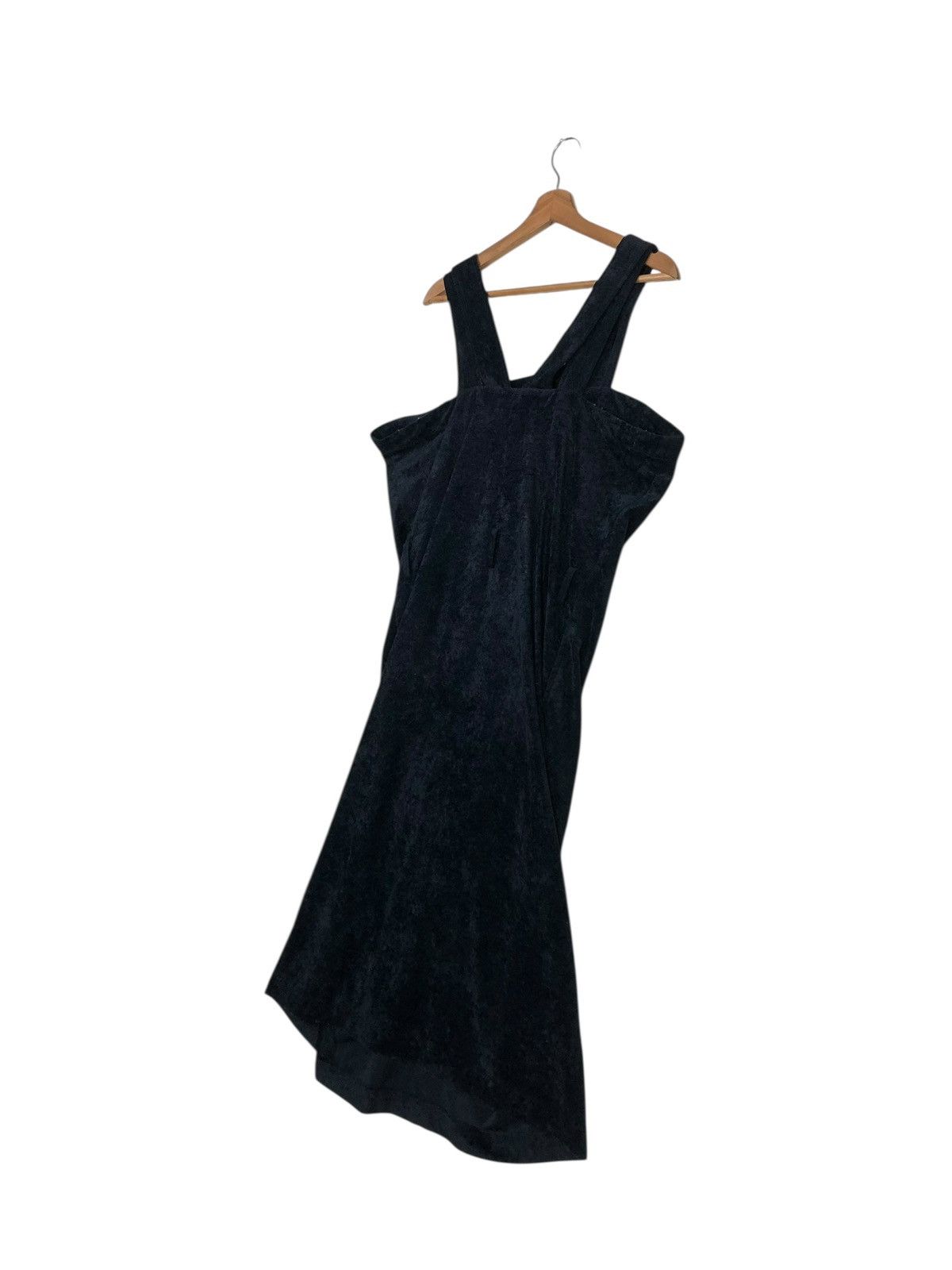Comme des Garcons 🔥VINTAGE COMME DES GARCONS MIDI DRESS VELVET RICH BLACK Size M / US 6-8 / IT 42-44 - 17 Thumbnail