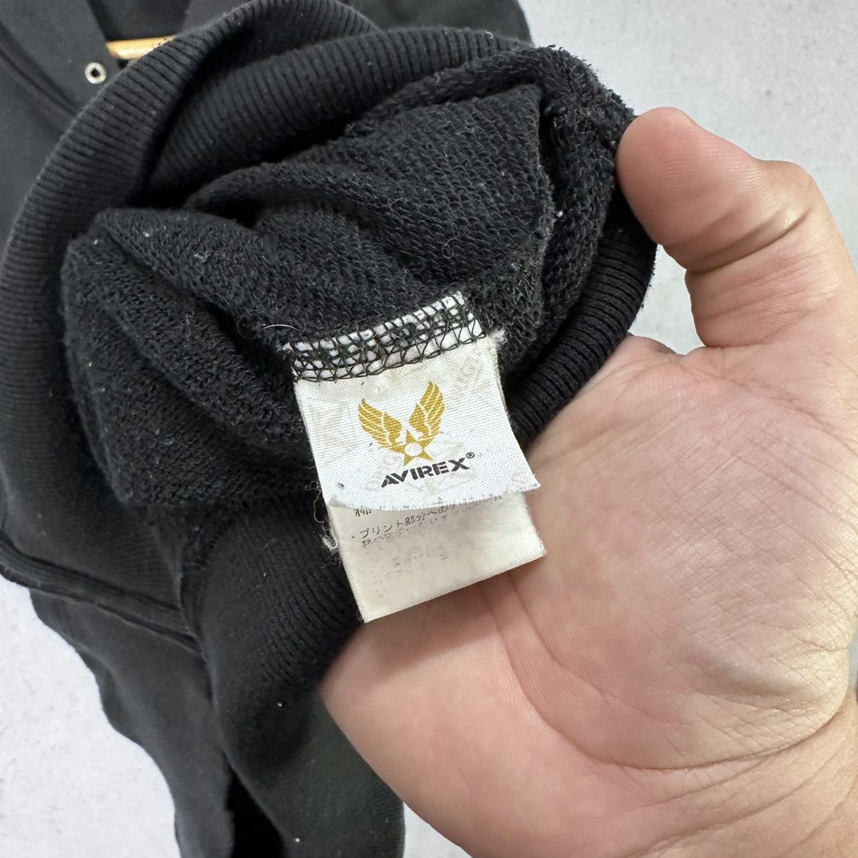 Avirex Avirex USAF Zip Hoodie Black Military Style Sweatshirt Size US L / EU 52-54 / 3 - 4 Thumbnail
