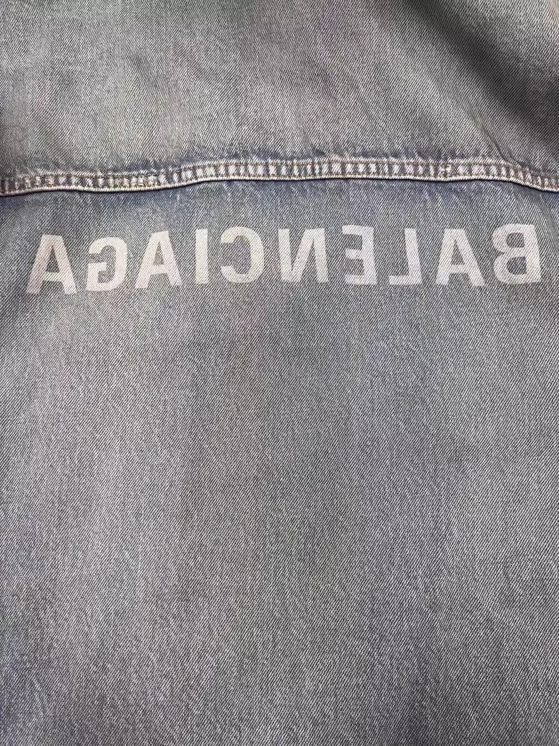 Balenciaga Balenciaga Logo Print Long Sleeve Denim Jacket-2505 Size US M / EU 48-50 / 2 - 4 Thumbnail