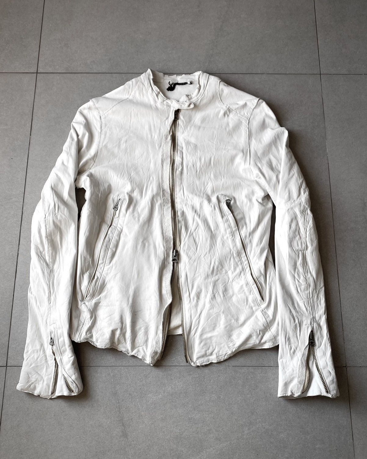 Japanese Brand Sisii Contrast Stitch Washable Leather Jacket Size US XS / EU 42 / 0 - 1 Thumbnail