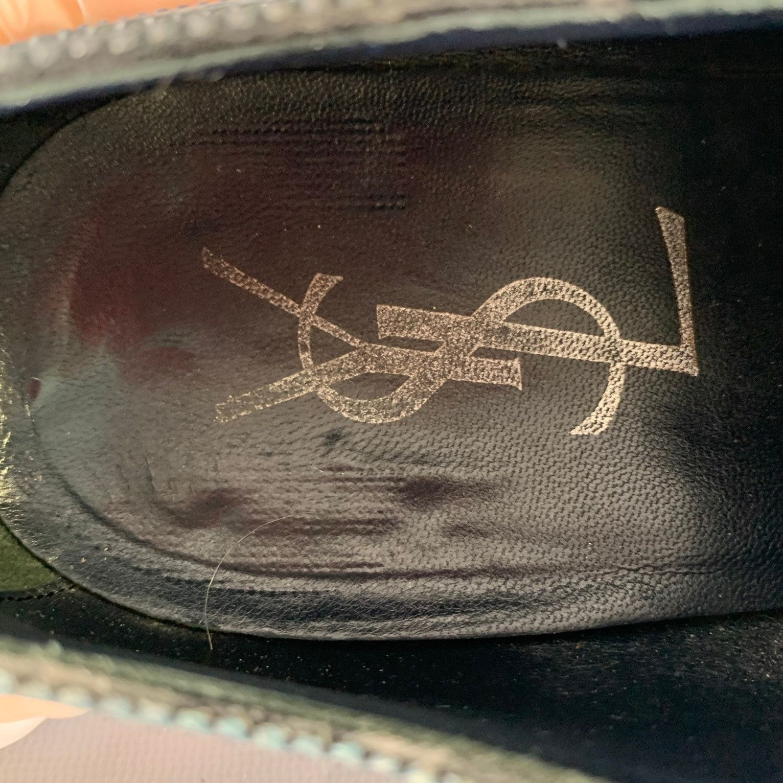Yves Saint Laurent YSL Size 9 Navy Wingtip Leather Cap Toe Lace Up Shoes Size US 9 / EU 42 - 8 Thumbnail