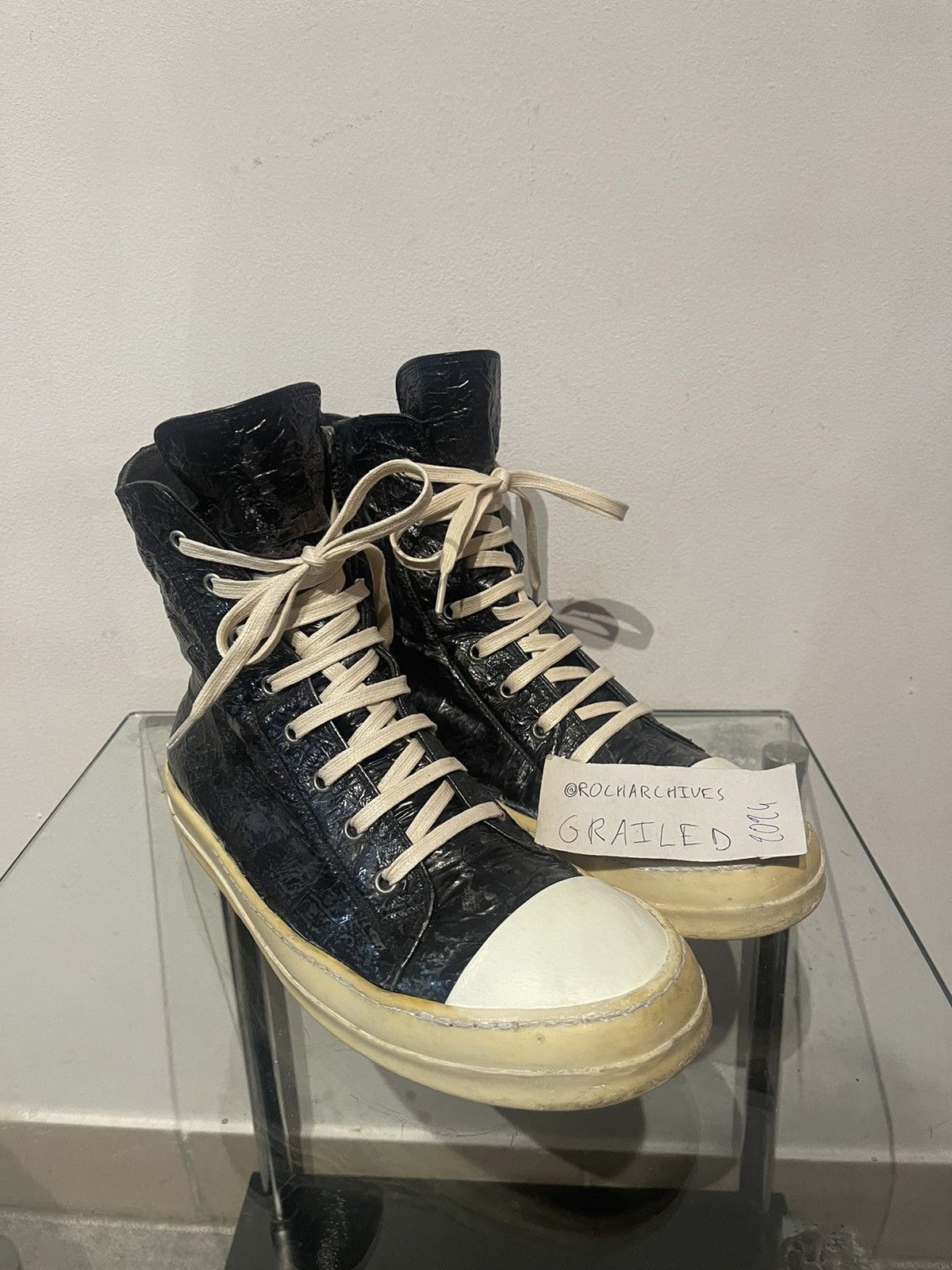 Rick Owens × Rick Owens Drkshdw Rick Owens Drkshdw 2014 Black Faded Ramones Size US 9.5 / EU 42-43 - 10 Thumbnail