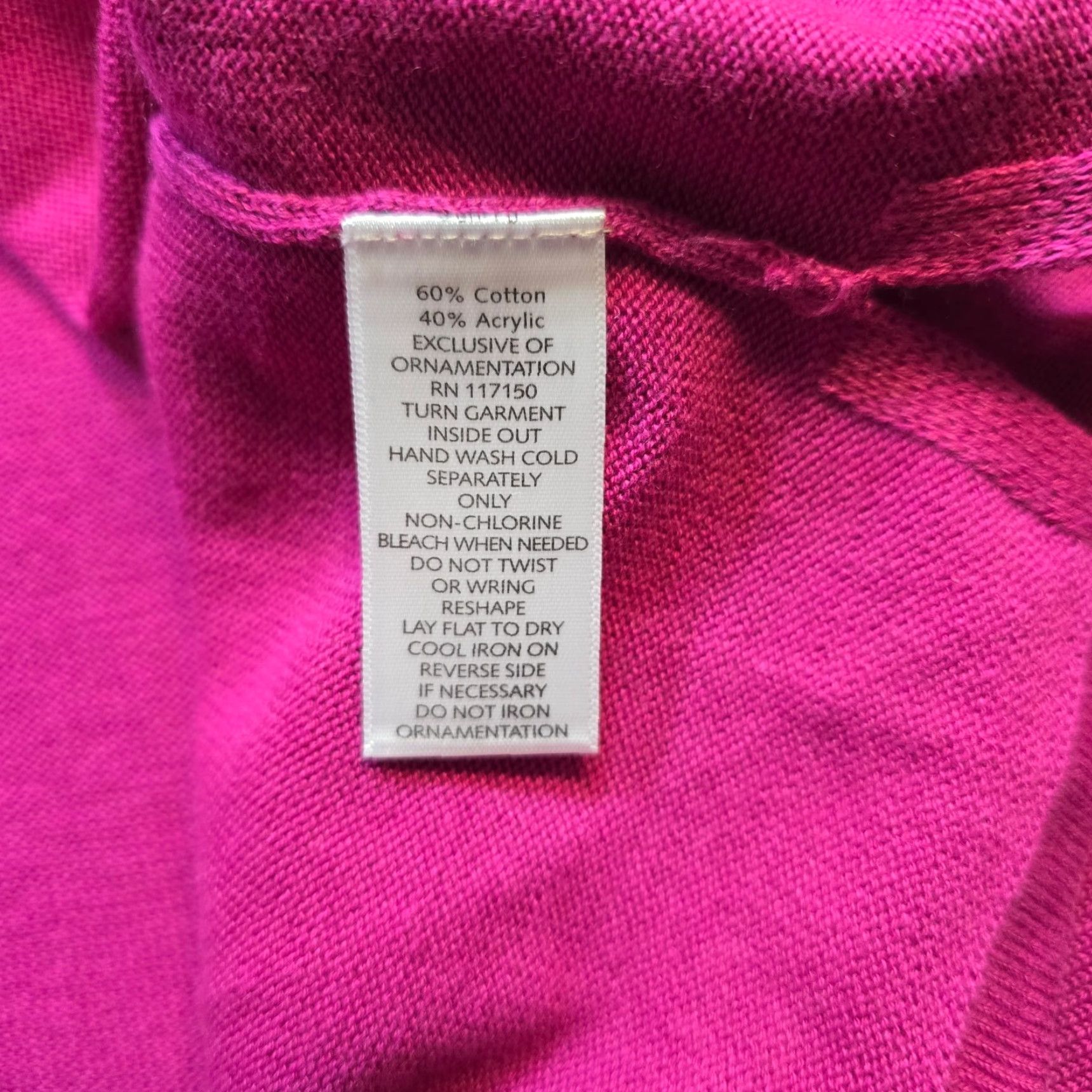 Quacker Factory VINTAGE Quacker Factory Sweater Women 3X Pink Beaded Pearl Knit Rhinestones Casual Size XXL / US 16-18 / IT 52-54 - 7 Thumbnail