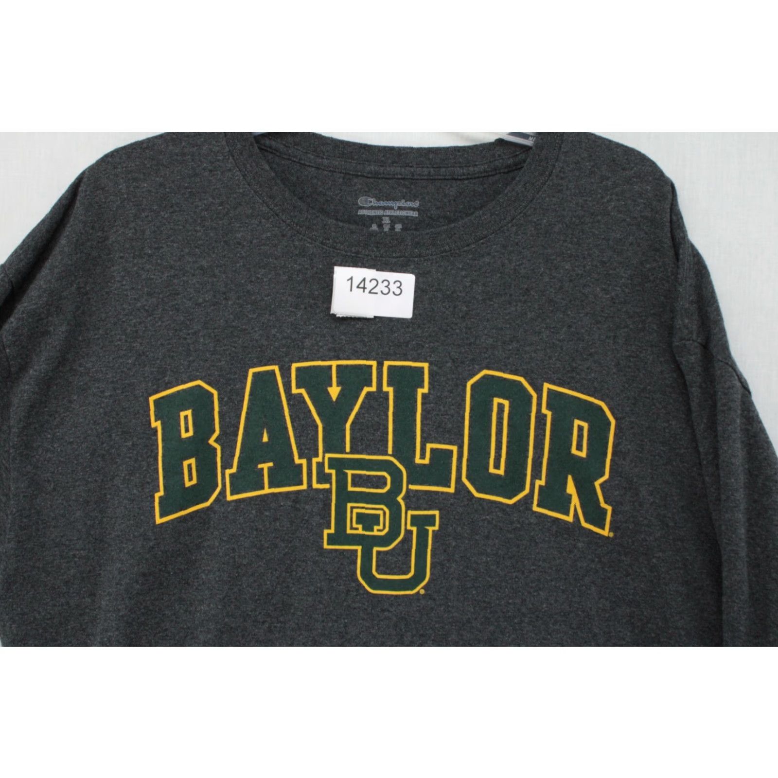 Champion Champion Baylor University T Shirt Men's XL Gray Authentic BU Long Sleeve Size US XL / EU 56 / 4 - 7 Thumbnail