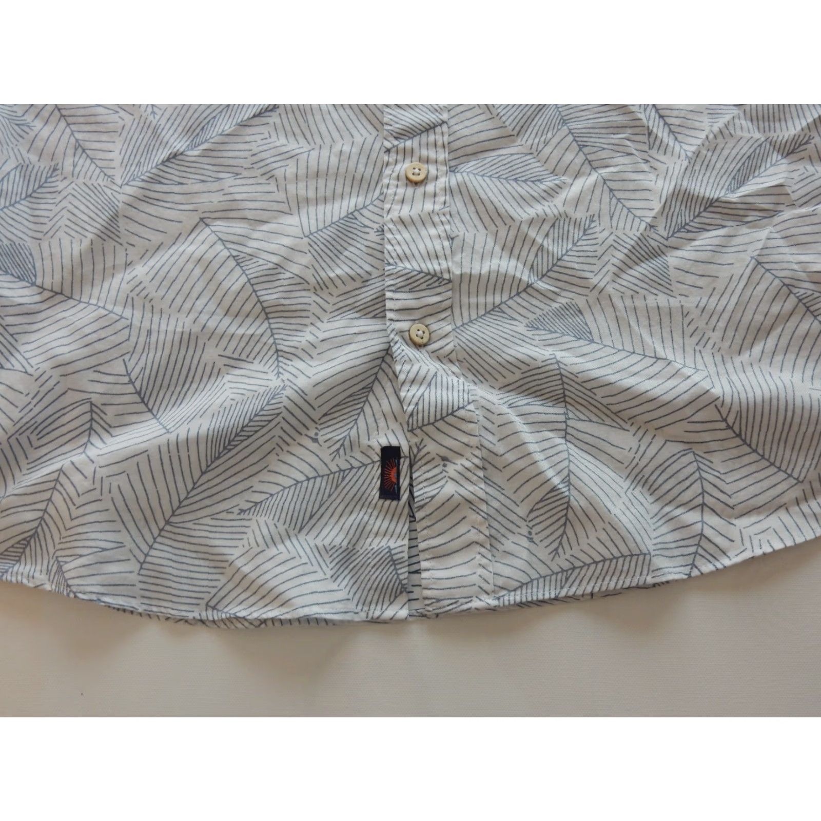Faherty Faherty Men's Button-Front Shirt M Short Sleeve White Cotton Floral Size US M / EU 48-50 / 2 - 2 Thumbnail
