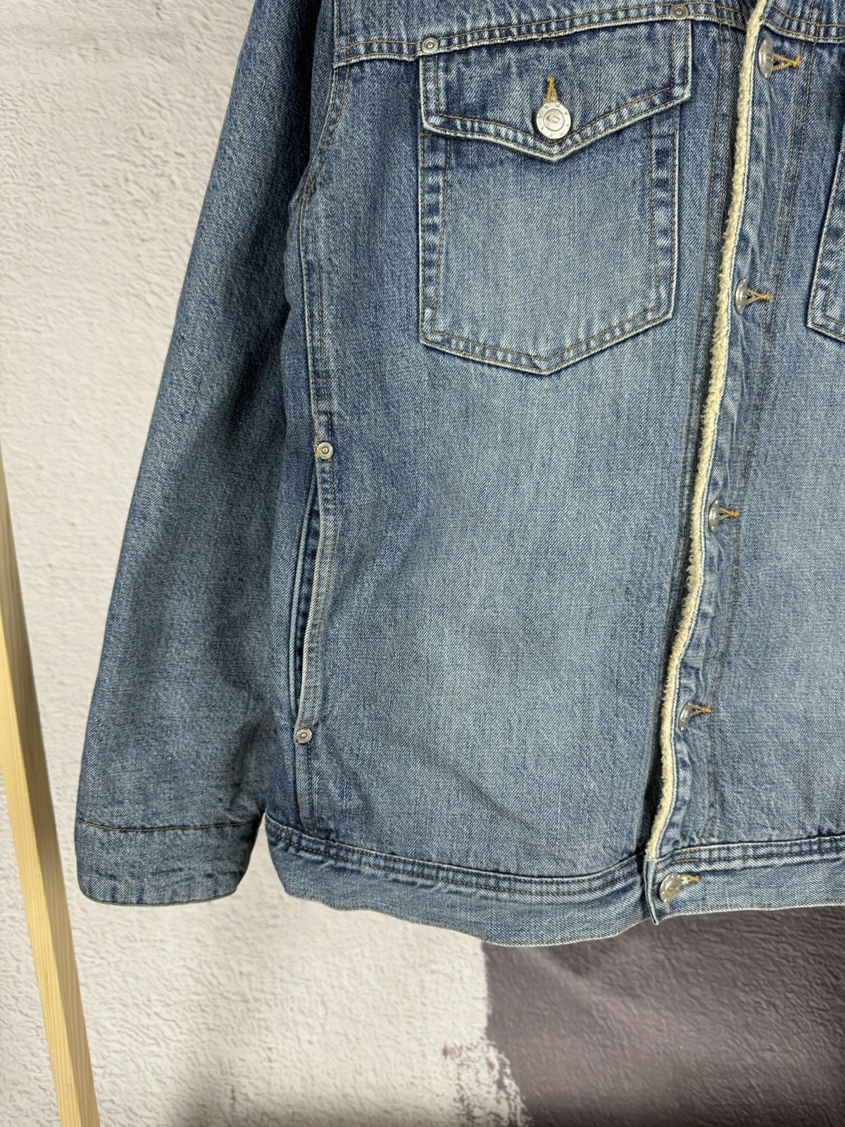 Oakley Vintage y2k Oakley Lined Sherpa Denim Jacket Four Pocket Size US L / EU 52-54 / 3 - 5 Thumbnail