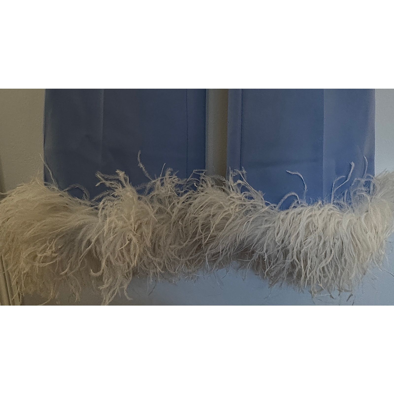 Miu Miu Miu Miu NWT Feather-trimmed Tech-jersey Pants In Blue Size 28" / US 6 / IT 42 - 5 Thumbnail