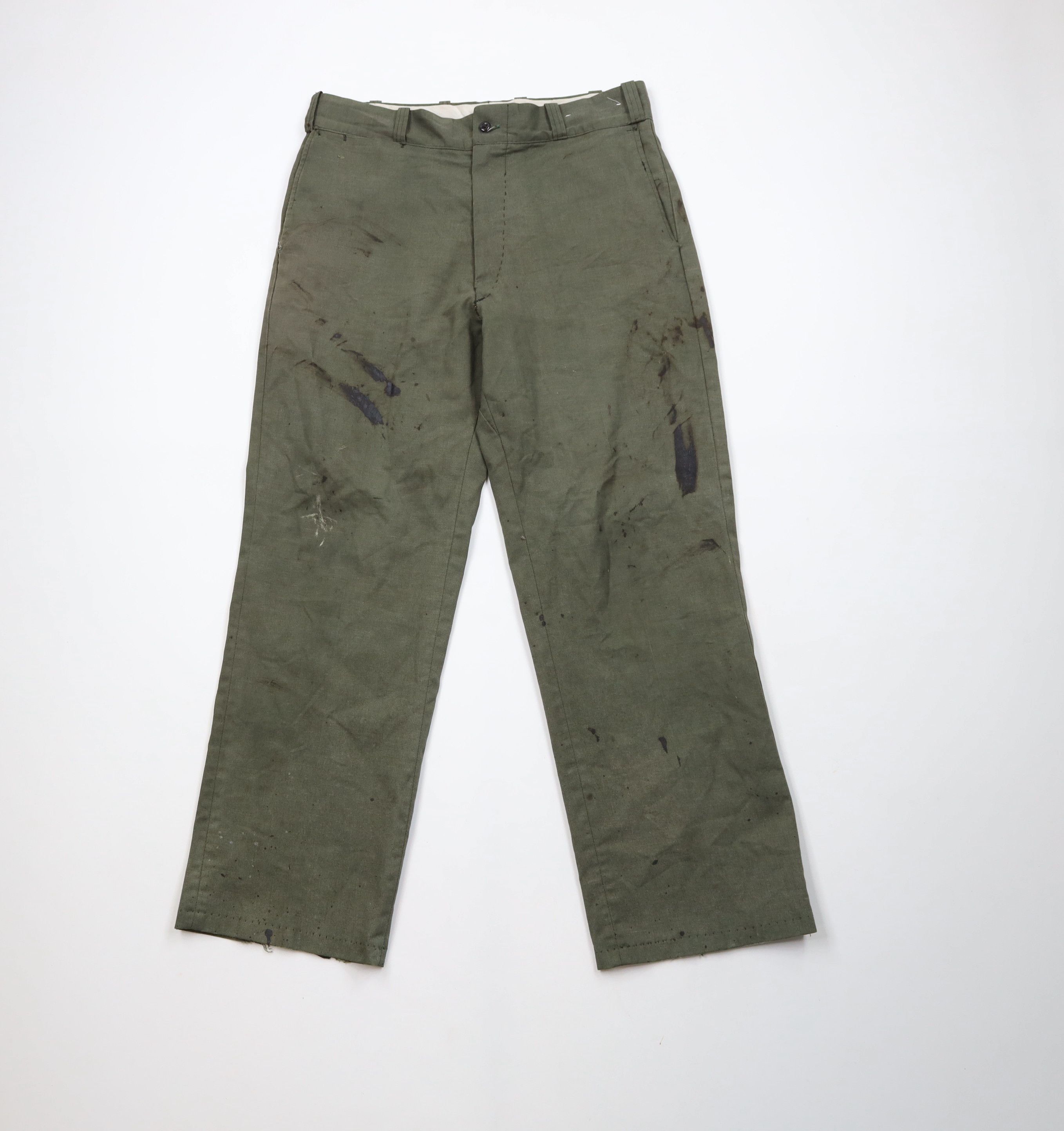 Vintage Vintage 60s Streetwear Workwear Wide Leg Chino Pants USA Size US 32 / EU 48 - 1 Thumbnail