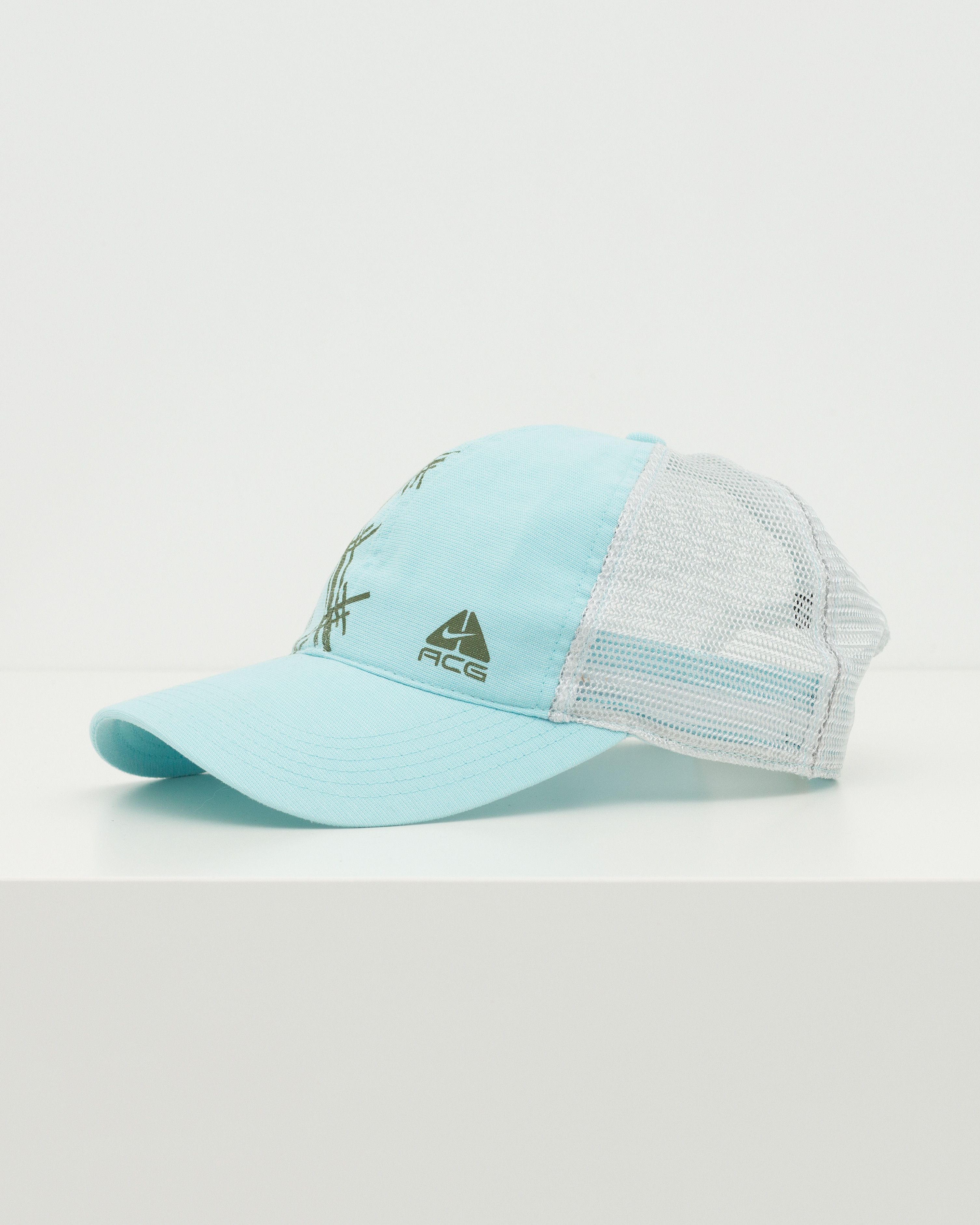 Nike ACG Rare Vintage 2006 Trucker Cap Aqua/Olive One Size Y2K Size ONE SIZE - 2 Thumbnail