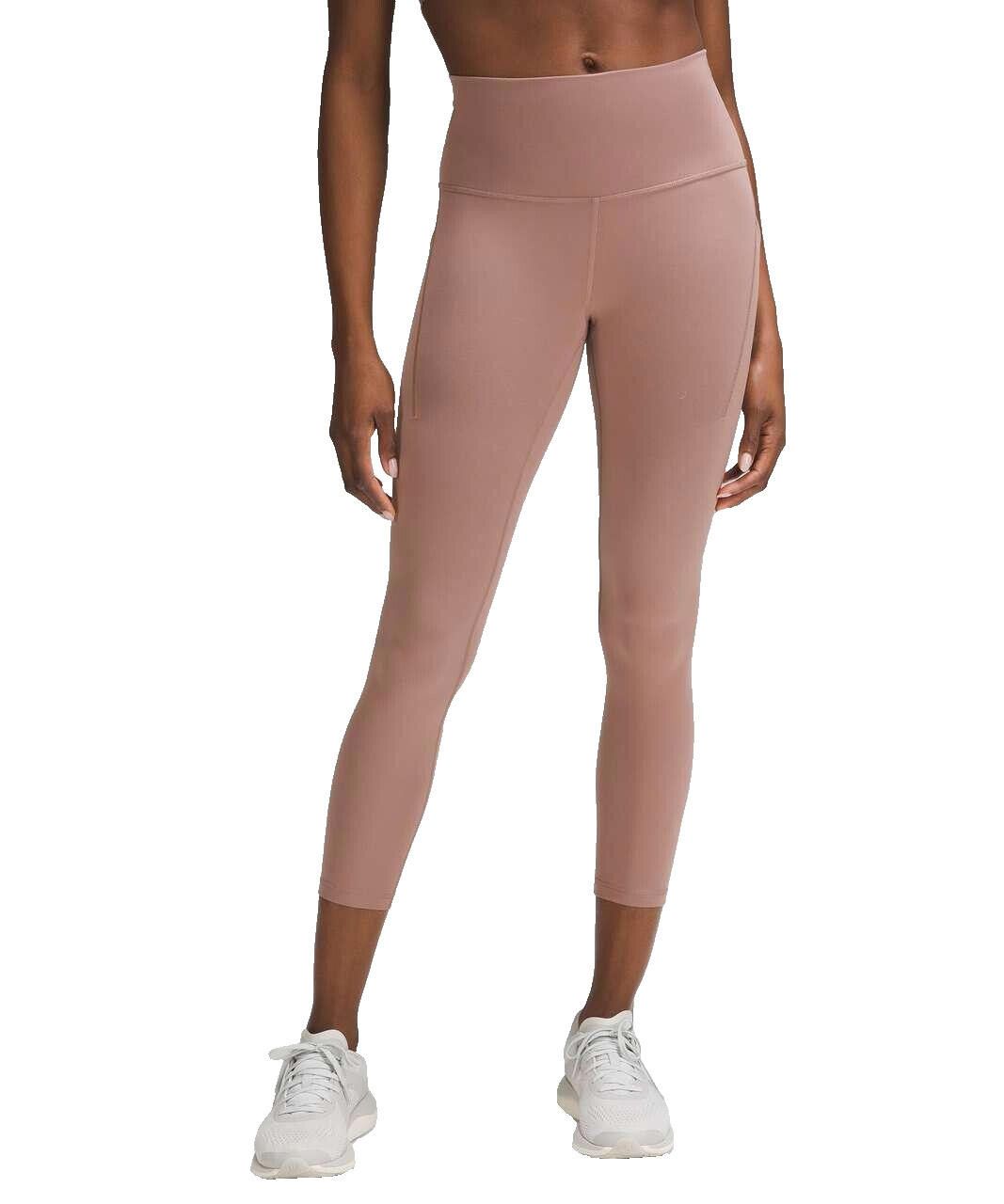 Designer Lululemon Women 4 Pink Brown Wunder Train High-Rise Legging Size 27" / US 4 / IT 40 - 2 Thumbnail
