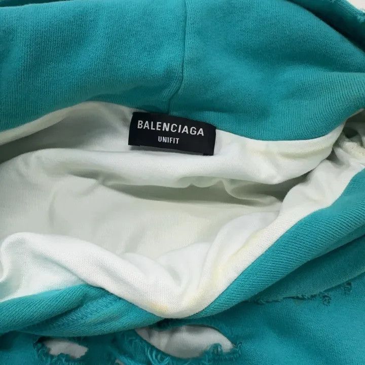 Balenciaga Balenciaga Distressed Letter Print Hooded Sweatshirt 0079-2 Size US M / EU 48-50 / 2 - 1 Thumbnail