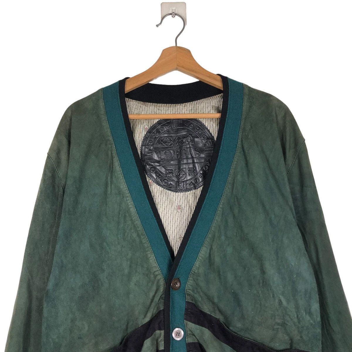 Japanese Brand 🔥VINTAGE LEATHER CARDIGAN JACKET TORRAS SPAIN ISSEY MIYAKE Size US M / EU 48-50 / 2 - 5 Thumbnail