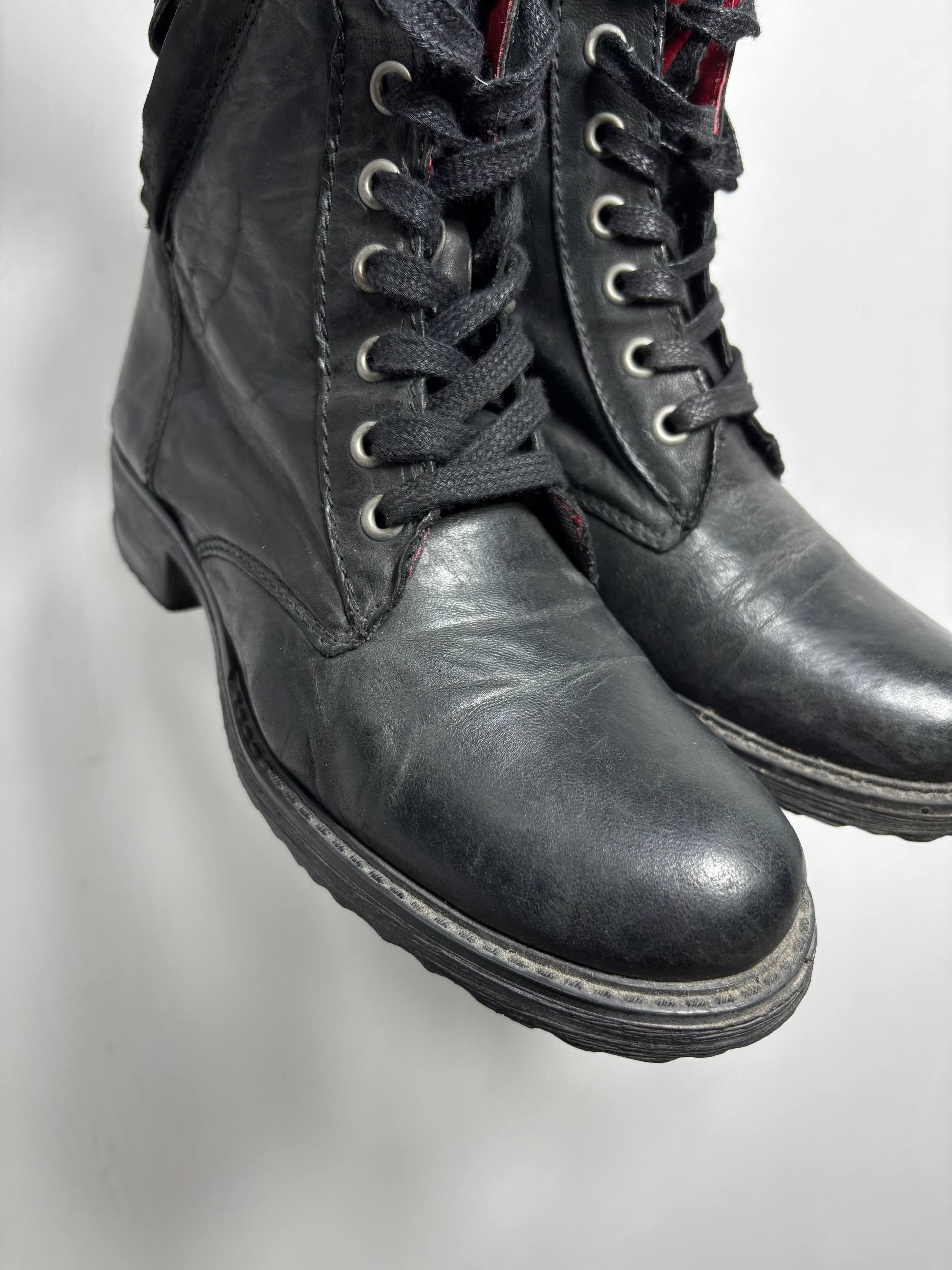 Buffalo London Buffalo Avant Garde Biker Leather Boots VTG Rick Owens STYLE Size US 5.5 / EU 38 - 5 Thumbnail