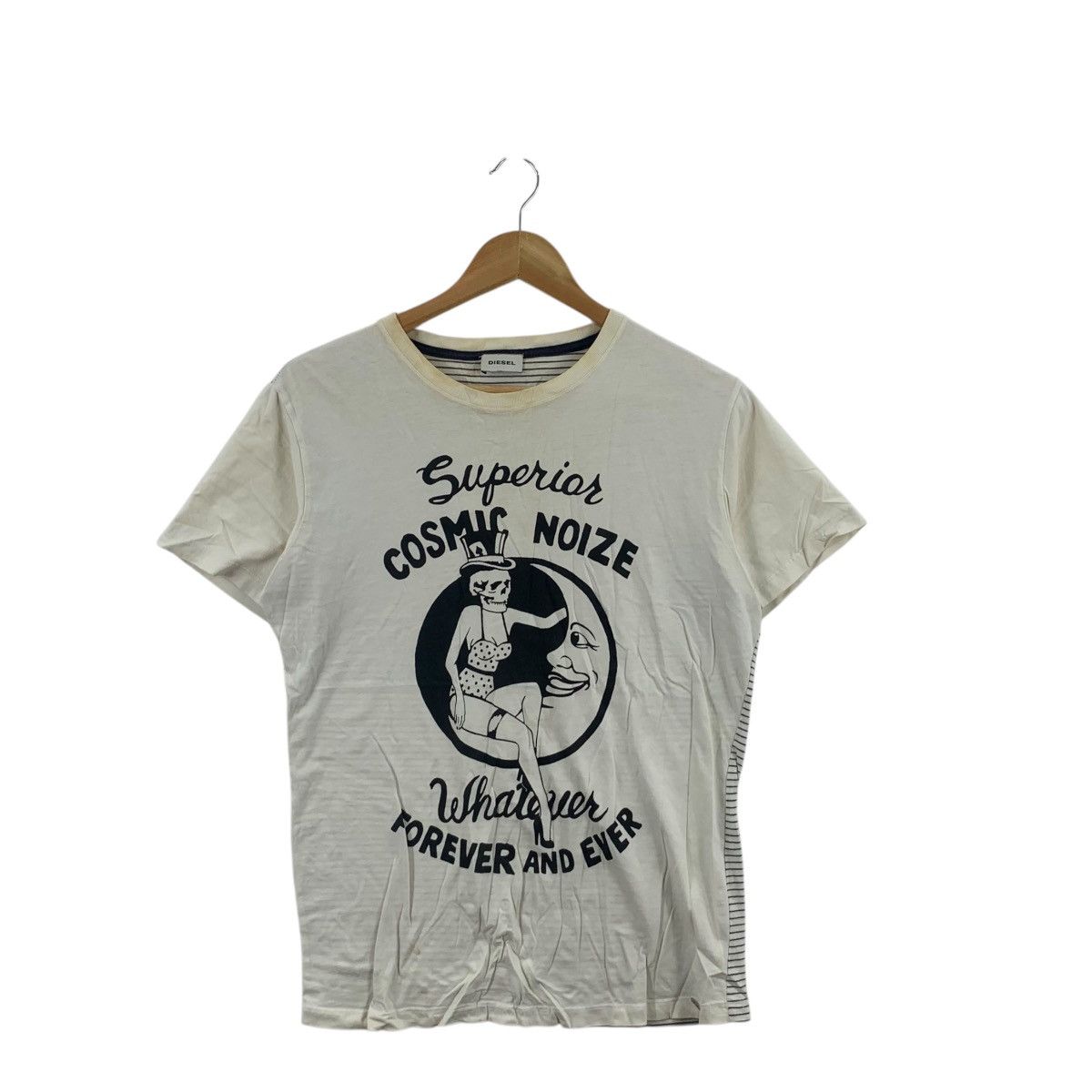 Diesel DIESEL ITALY Superior Cosmic Noize Trashed Tee Shirt Top Size S / US 4 / IT 40 - 3 Thumbnail