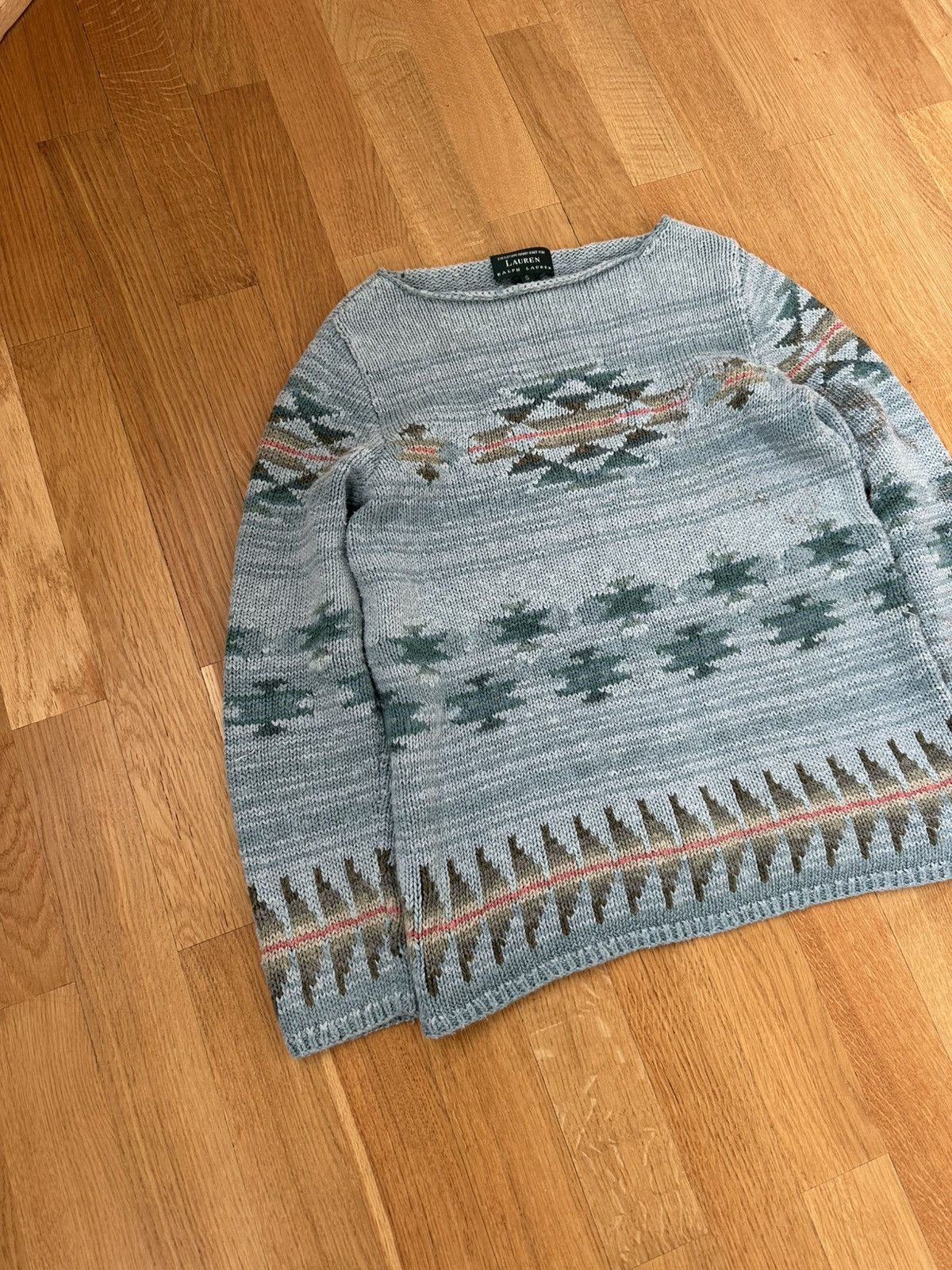 Polo Ralph Lauren Polo Ralph Lauren Hand Knit Aztec Linen Sweater Size US S / EU 44-46 / 1 - 4 Thumbnail