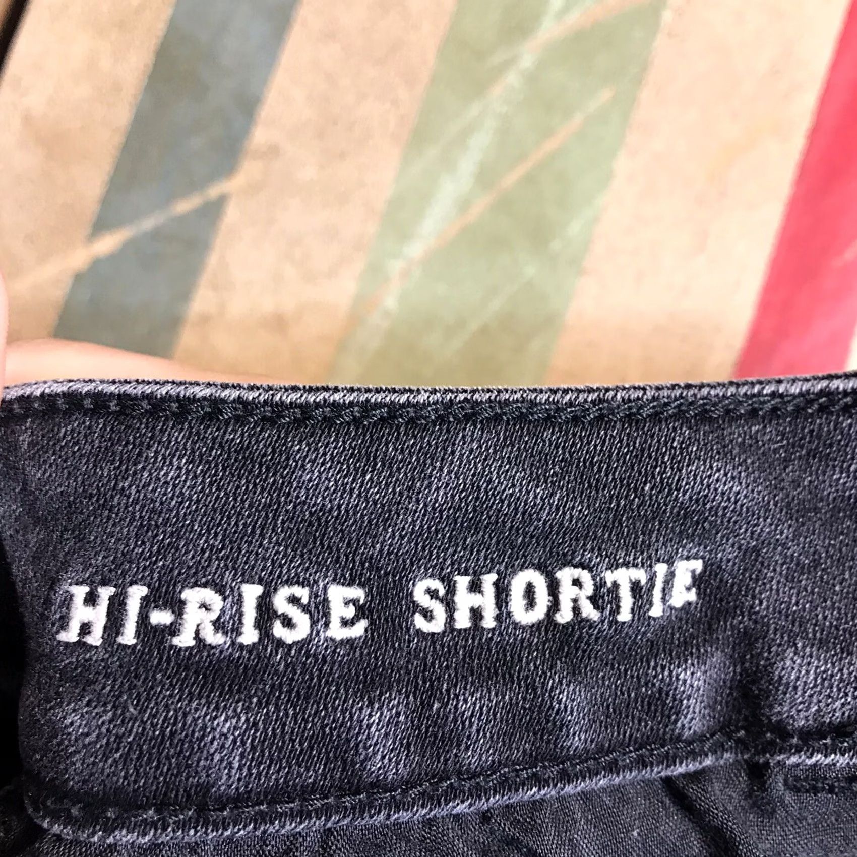 American Eagle Outfitters VINTAGE American Eagle Outfitters Shorts 4 Womens Hi Rise Shortie Denim Black Crochet Lace Stretch 2.0 Inseam 5-Pocket Women Mens? Size 27" / US 4 / IT 40 - 3 Thumbnail