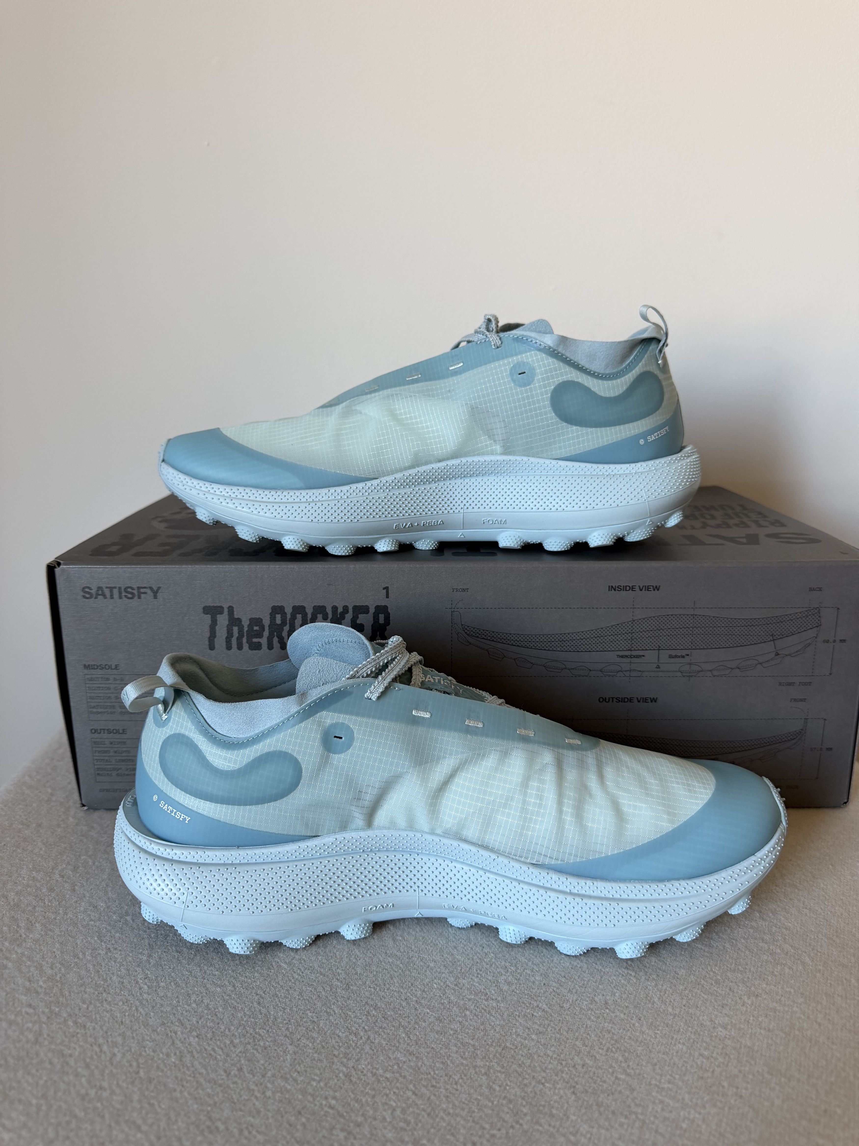 Satisfy Satisfy Running The Rocker Sneakers in Sterling Blue Size US 12 / EU 45 - 3 Thumbnail