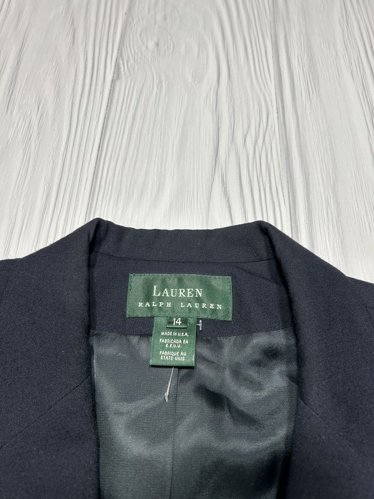 Rare Lauren Ralph Lauren Royal Blazer Jacket Size 14
