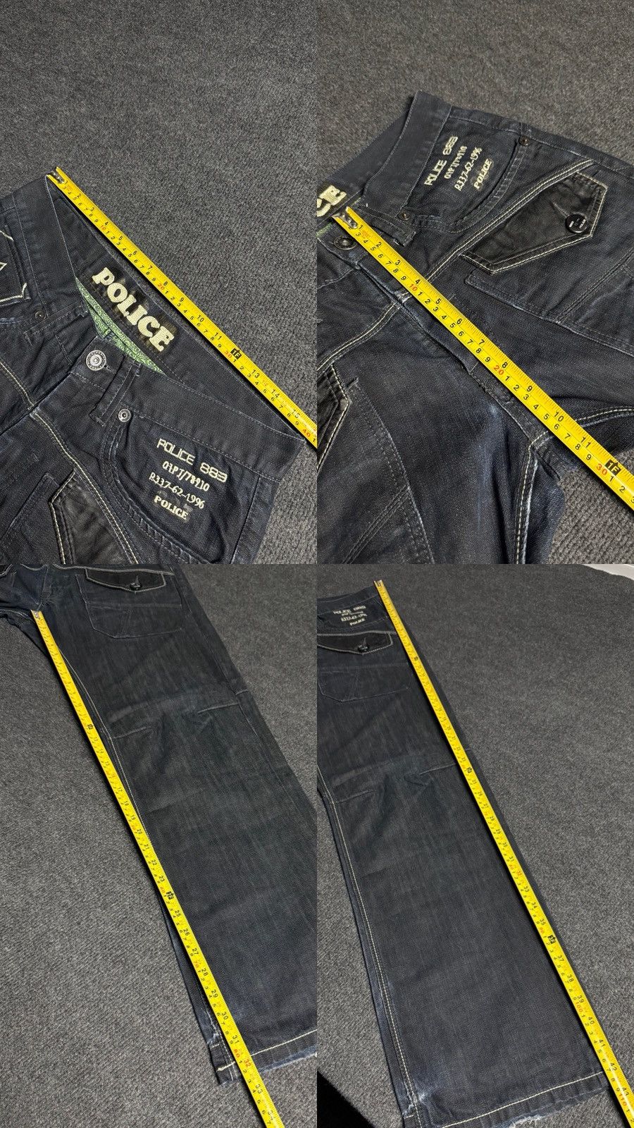Japanese Brand Y2K Japanese Police G-Star style 00s Retro Dark Denim Jeans Size US 32 / EU 48 - 22 Thumbnail