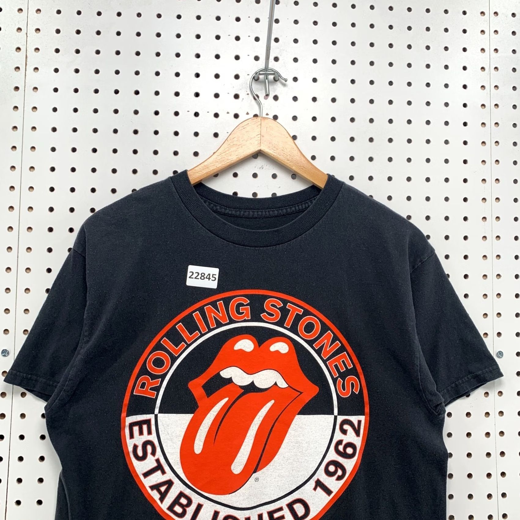 Vintage Rolling Stones Shirt Red Black Tongue Lips Music Band Adult Medium Mens Size US M / EU 48-50 / 2 - 2 Thumbnail