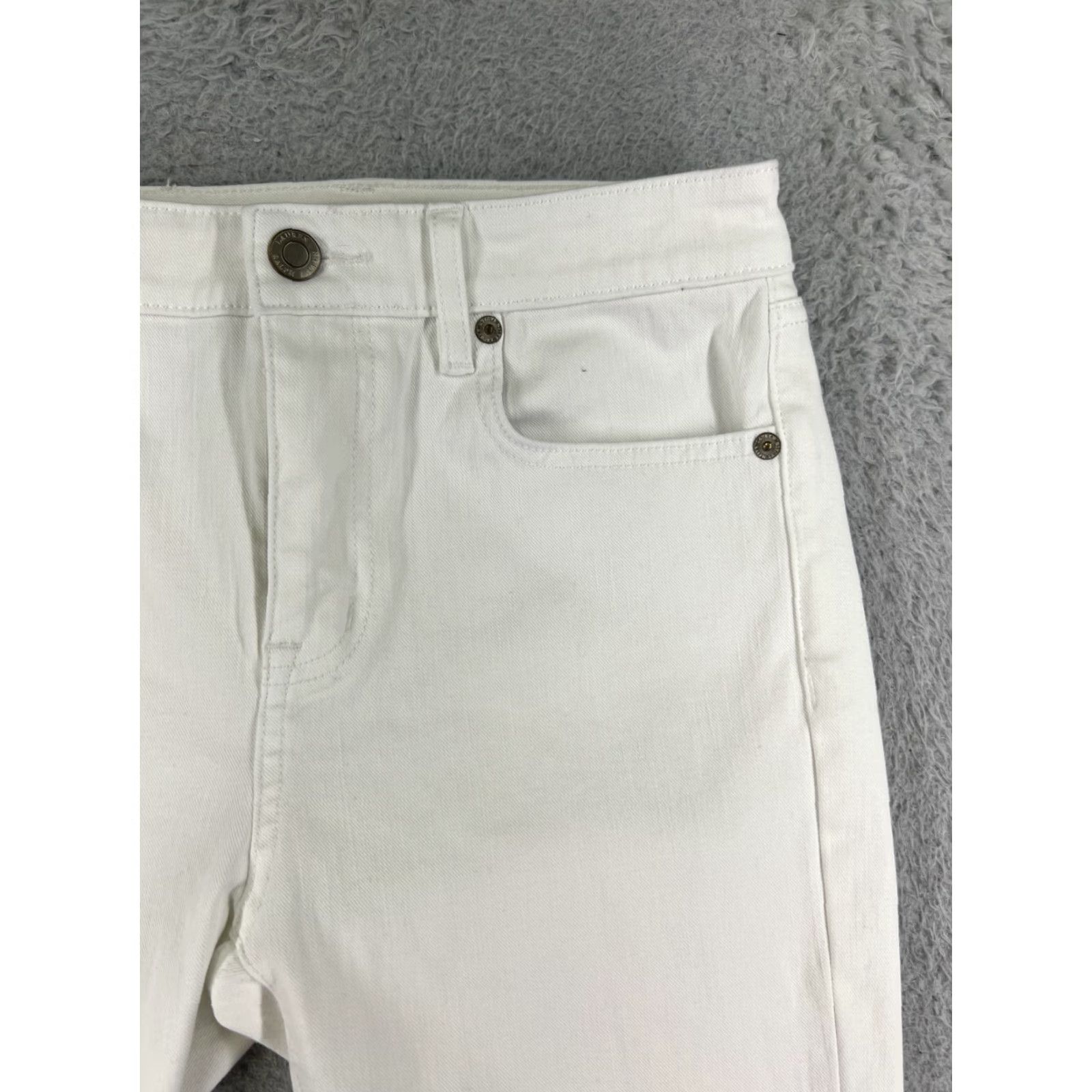 Ralph Lauren Lauren Ralph Lauren Jeans Women 2P White Denim Capri 5-Pocket Design Cropped Distressed Stretch Black Label Polo Pocket Tapered Modern USA Mens? Size 26" / US 2 / IT 38 - 7 Thumbnail