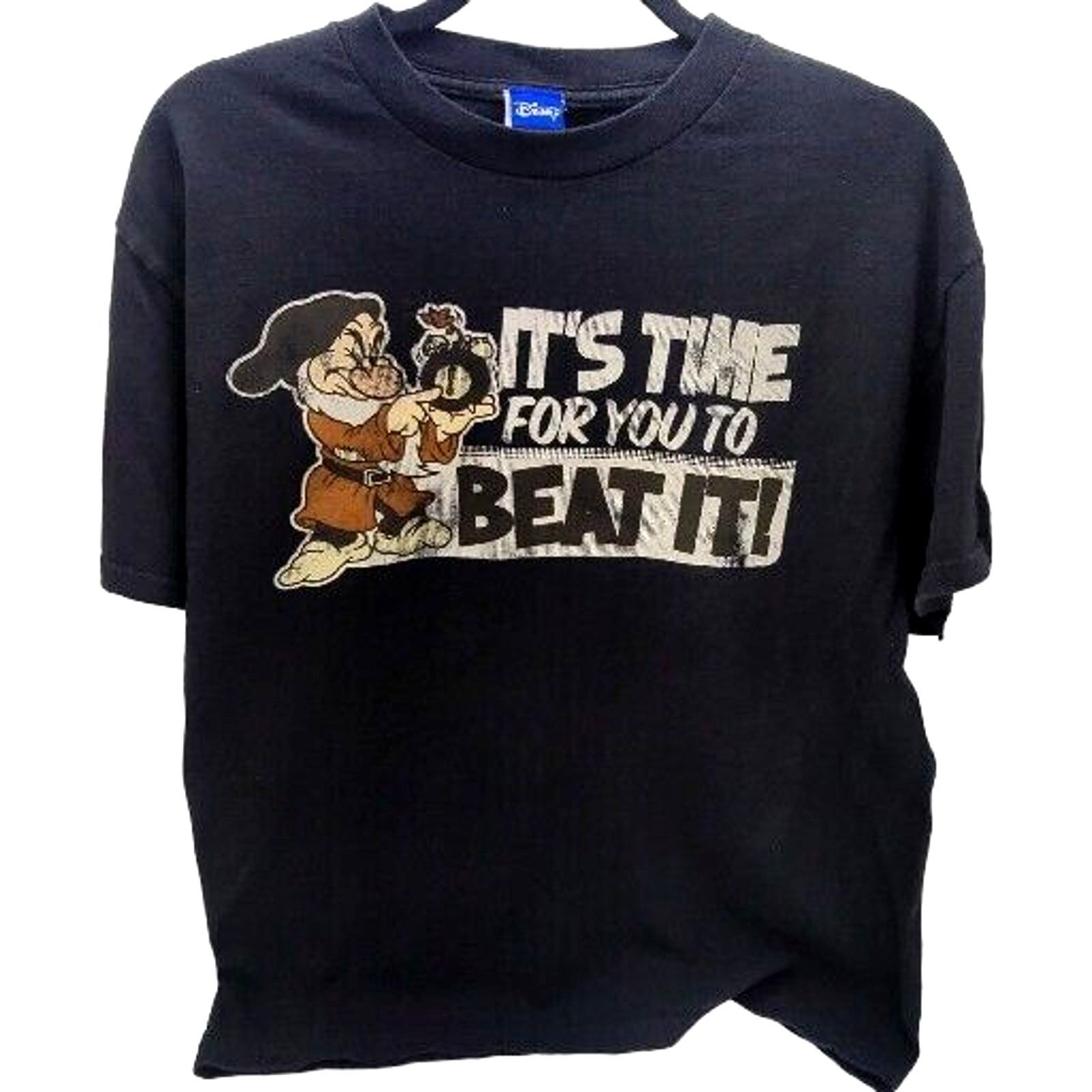 Disney Disney Snow White 7 Dwarfs Grumpy Mens Med Black Tee T Shirt Size US M / EU 48-50 / 2 - 1 Thumbnail