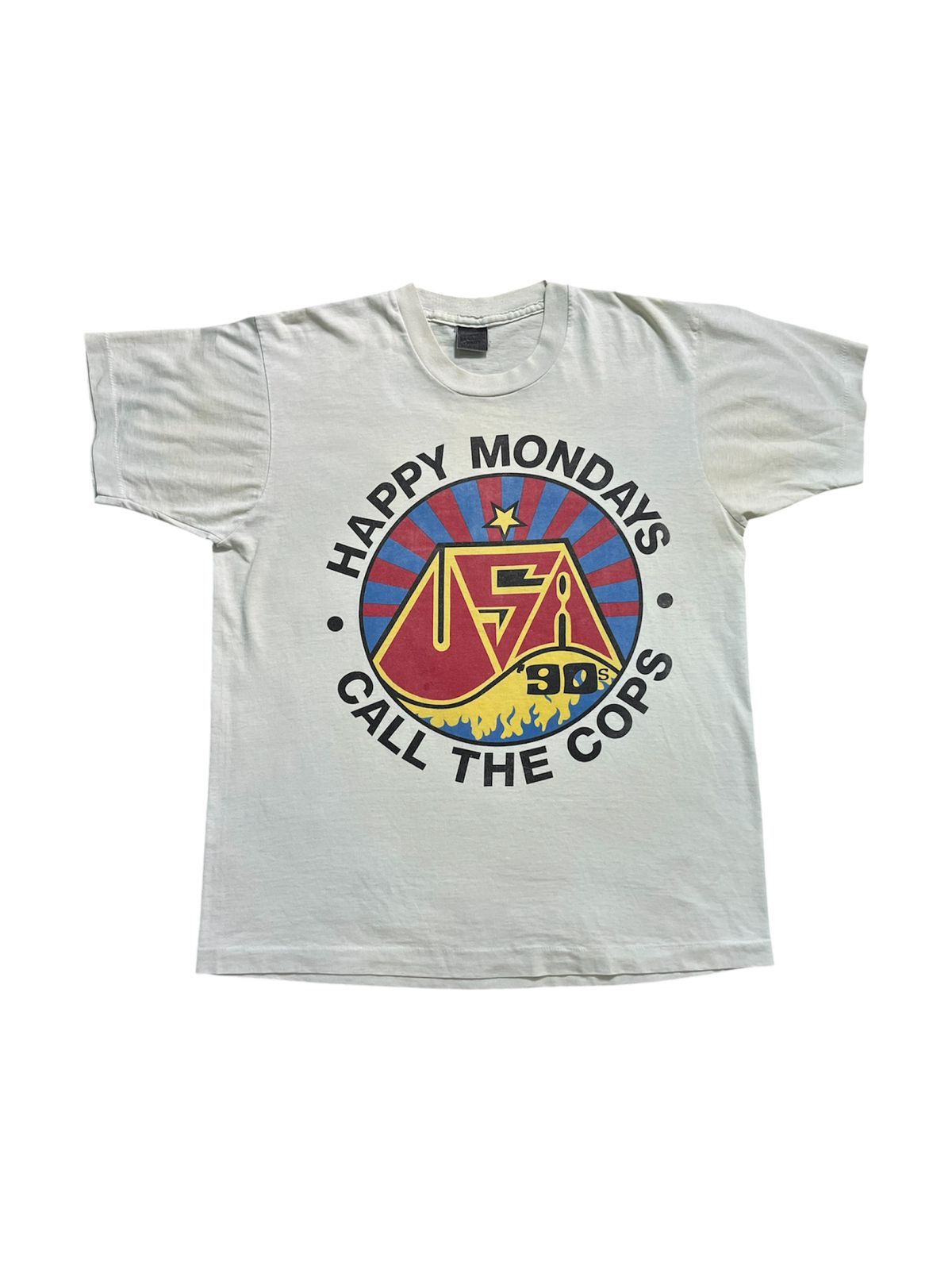 Band Tees Vintage 90s Happy Mondays Call The Cops Size US L / EU 52-54 / 3 - 1 Thumbnail