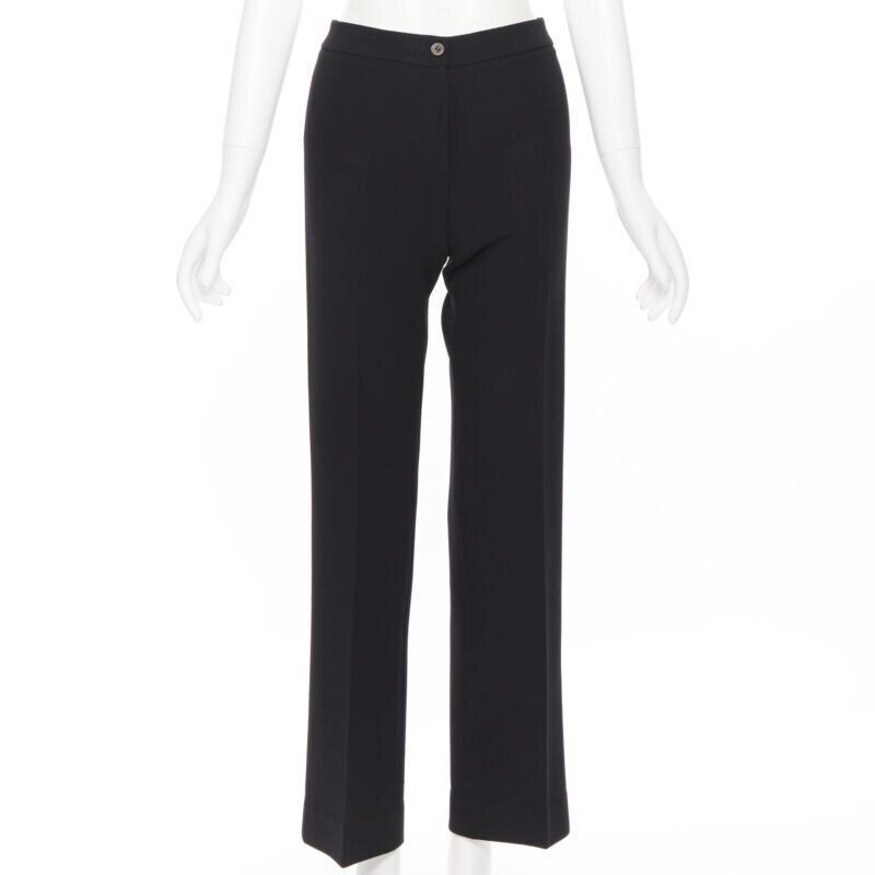 Michael Kors MICHAEL KORS COLLECTION virgin wool black slim leg work trousers pants US2 26" Size 27" / US 4 / IT 40 - 1 Thumbnail