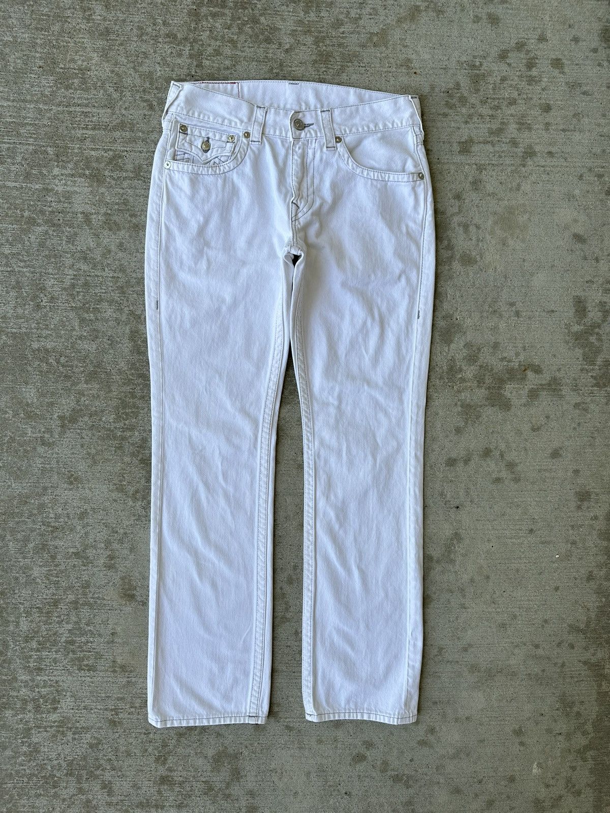 True Religion Y2K True Religion White Jeans Size US 31 - 2 Thumbnail