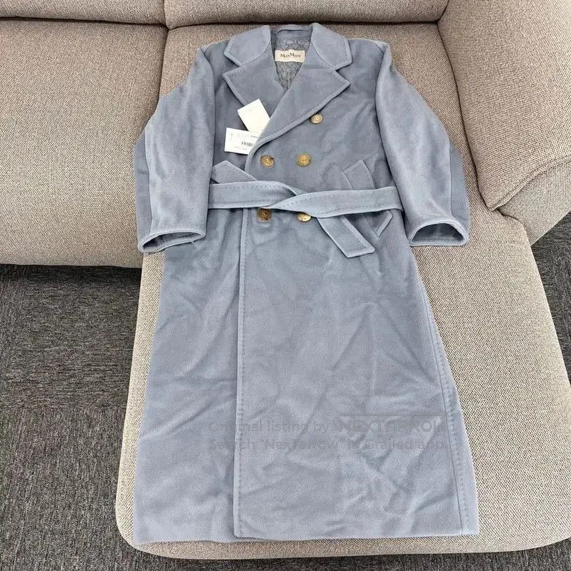 Max Mara MaxMara Sea Blue Cashmere Women's Coat . Size L / US 10 / IT 46 - 1 Thumbnail