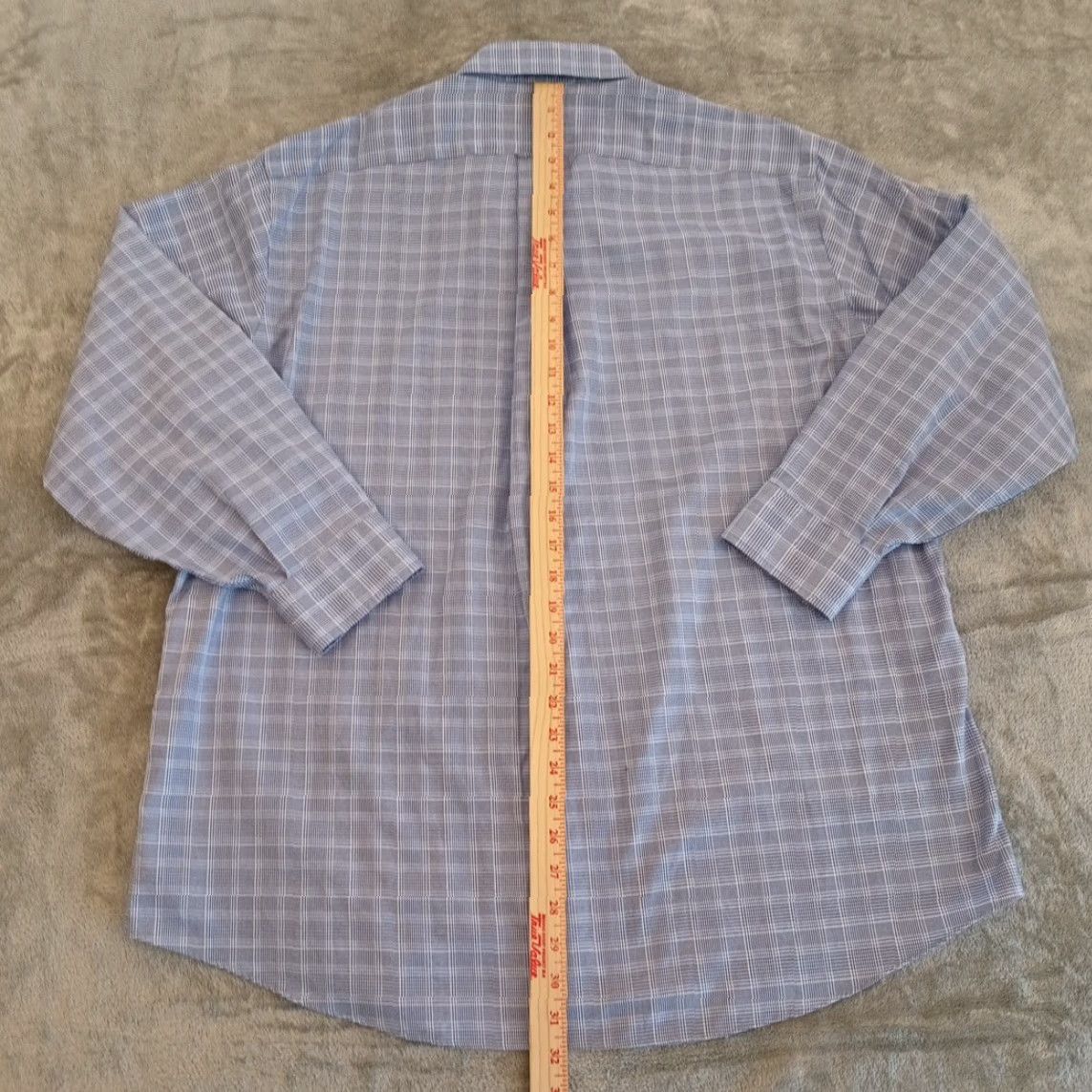 Vintage Kirkland Signature Shirt Mens 17.5 Blue Plaid Long Sleeve Button-Down Collar Shirt Mens Regular Blue Plaid Button-Up 1700s? Size US XXL / EU 58 / 5 - 5 Thumbnail