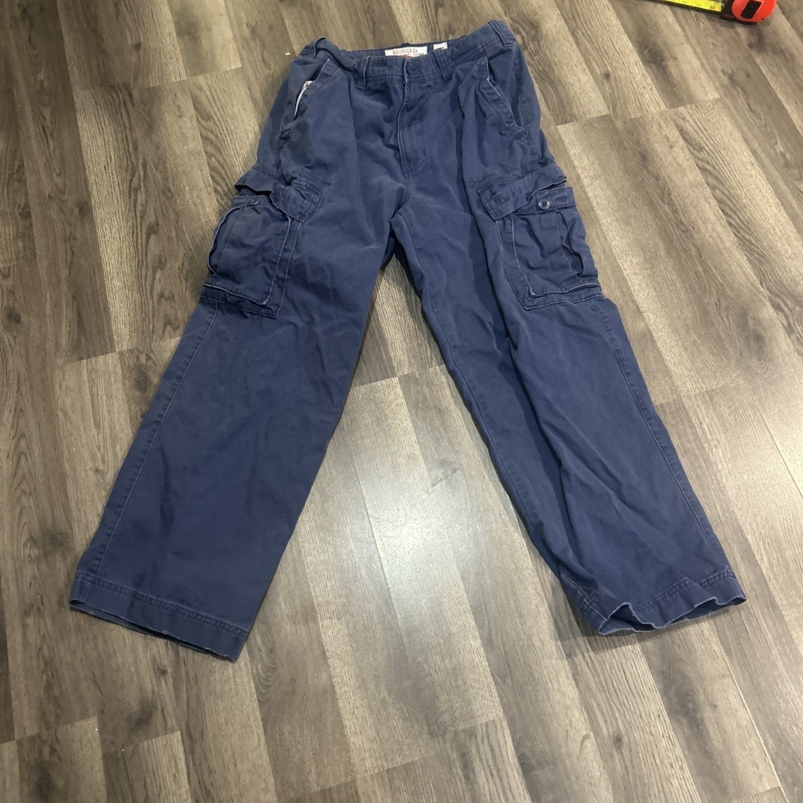 Hollister Men’s Hollister 33 Cargo Blue Pants Y2K Heavy Pants Size US 33 - 1 Thumbnail