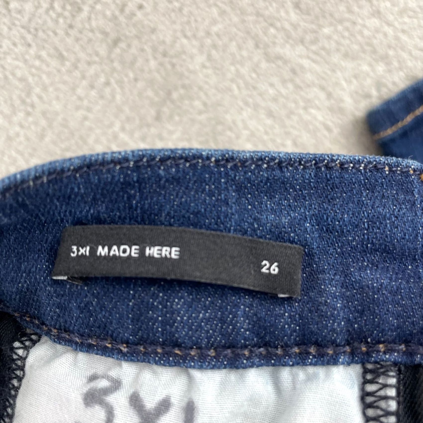 3x1 3x1 NYC Jeans Women 26 Blue Slim Fit Zip Fly 5 Pocket Stretch Desinger Shirt Size 26" / US 2 / IT 38 - 3 Thumbnail