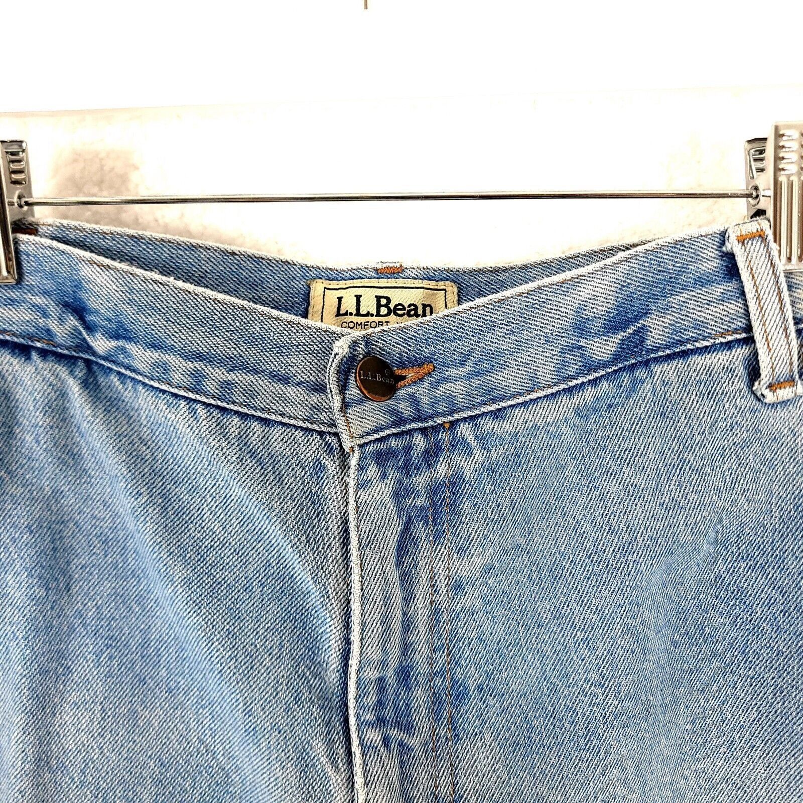L.L. Bean L.L. Bean Light Blue Adjustable Comfort Waist Denim High Ris Size US 42 / EU 58 - 2 Thumbnail