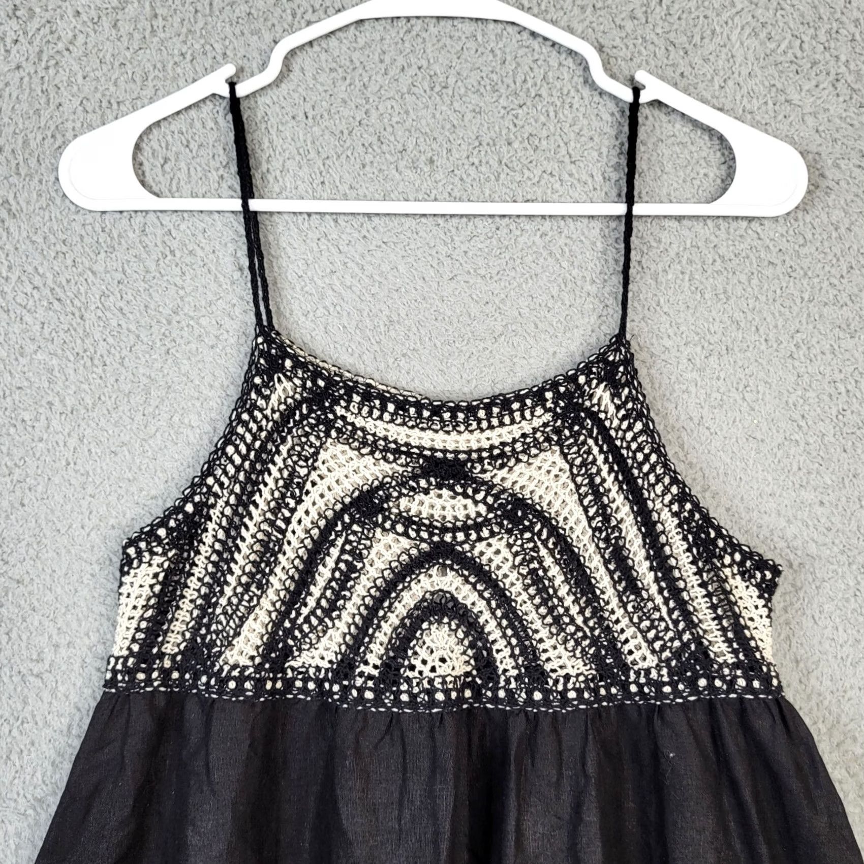 Zara ZARA Women's Crochet Tank Top Black Dress Size S Tank Dress Womens S Black Crochet Pattern Solid Vintage No N/A Size S / US 4 / IT 40 - 7 Thumbnail