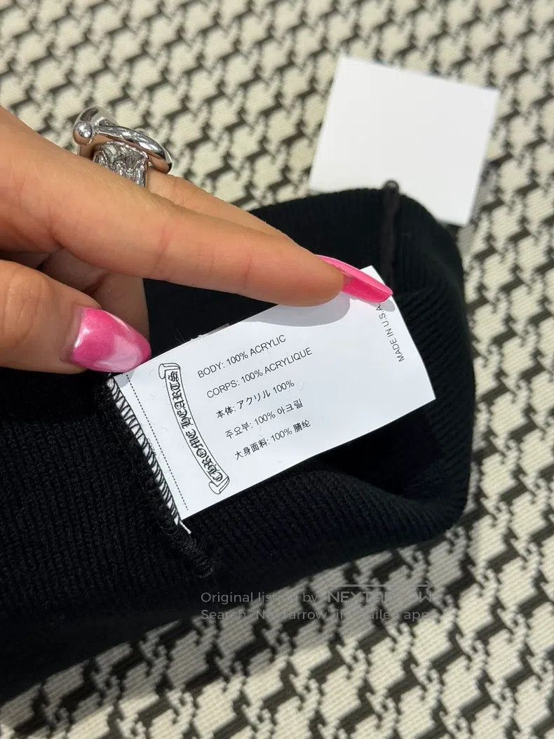 Chrome Hearts CHROME HEARTS Size OS Black letter Sanskrit embroidered col Size ONE SIZE - 3 Thumbnail