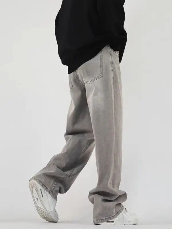Japanese Brand Kurusu x Hiro Retro high street smoke gray baggy jeans Size US 34 / EU 50 - 3 Thumbnail