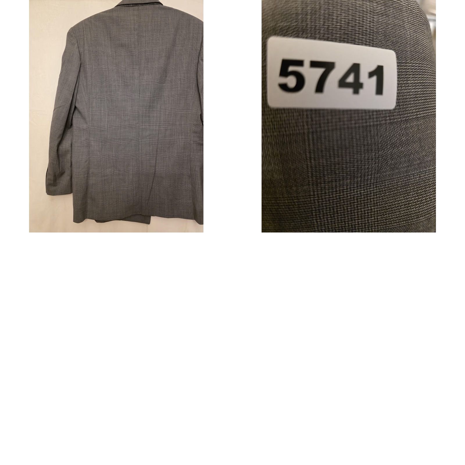 Canali Canali Suit Jacket Mens EU 50R Gray Wool Check Double-Breasted Italy Formal Size 50R - 11 Thumbnail