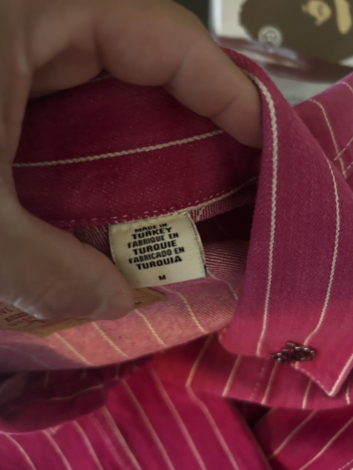 Levi's × Supreme Pink pinstripe Levi’s supreme Size US M / EU 48-50 / 2 - 6 Thumbnail