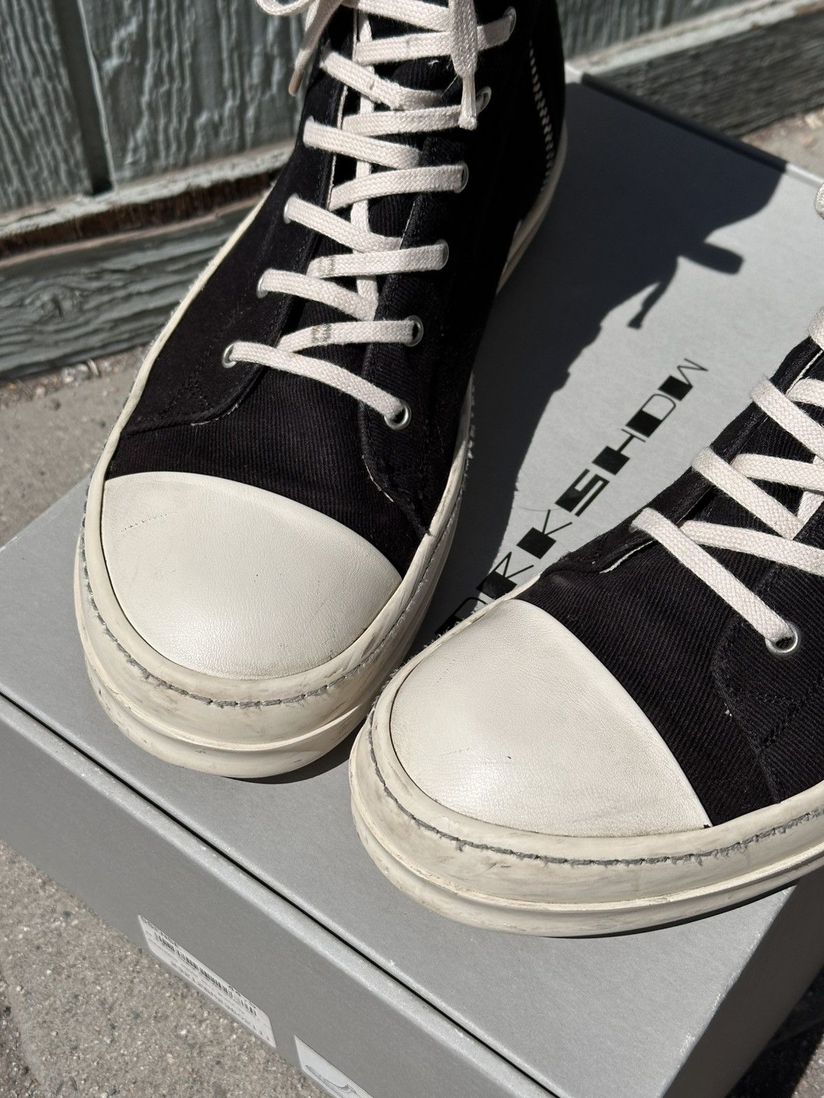Rick Owens Drkshdw Rick Owens DRKSHDW Black Sneaks Sneakers Size US 11.5 / EU 44-45 - 5 Thumbnail