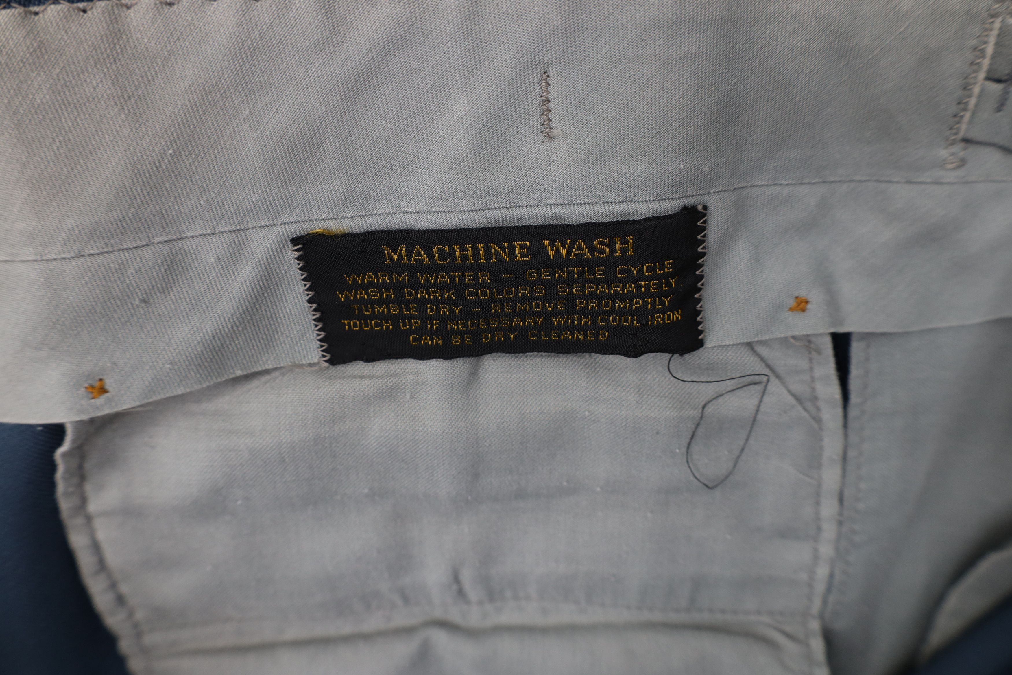 Vintage Vintage 70s Streetwear Flared Wide Leg Chino Pants Blue USA Size US 36 / EU 52 - 9 Thumbnail