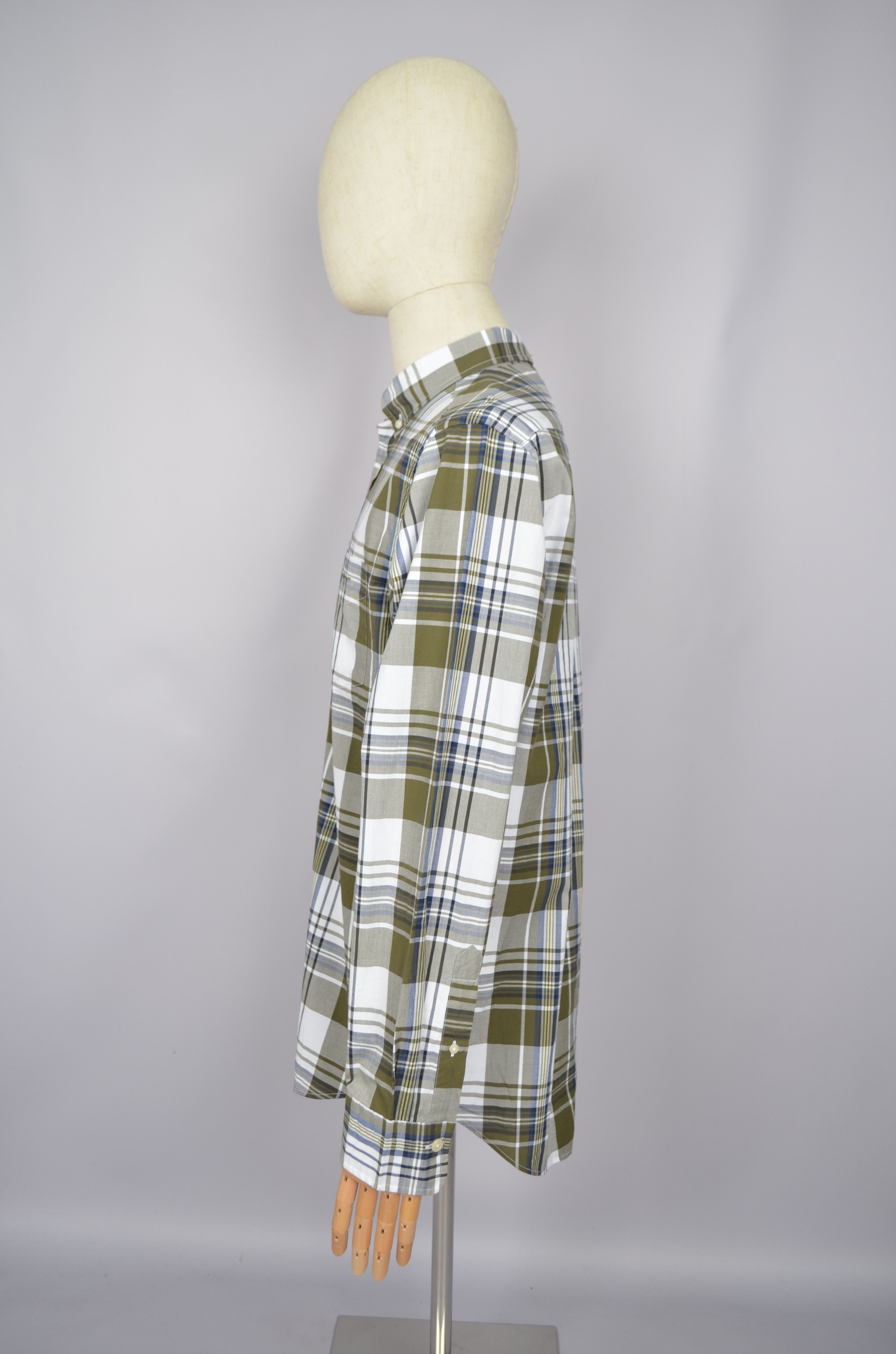 Designer × Gant GANT White Green Check Poplin Shirt Regular Size M Size US M / EU 48-50 / 2 - 5 Thumbnail