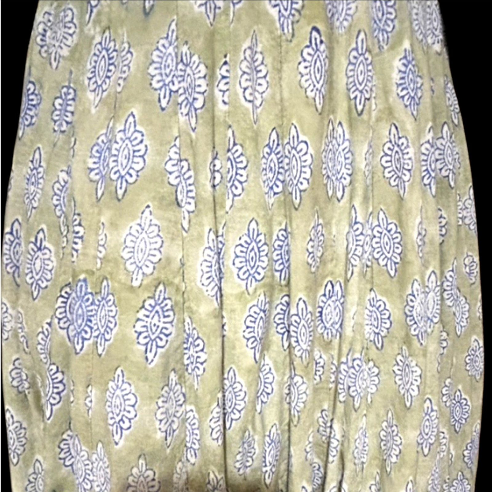Vintage Vintage Block Print Cotton Maxi Dress – Artisan Handcrafted Size S / US 4 / IT 40 - 5 Thumbnail