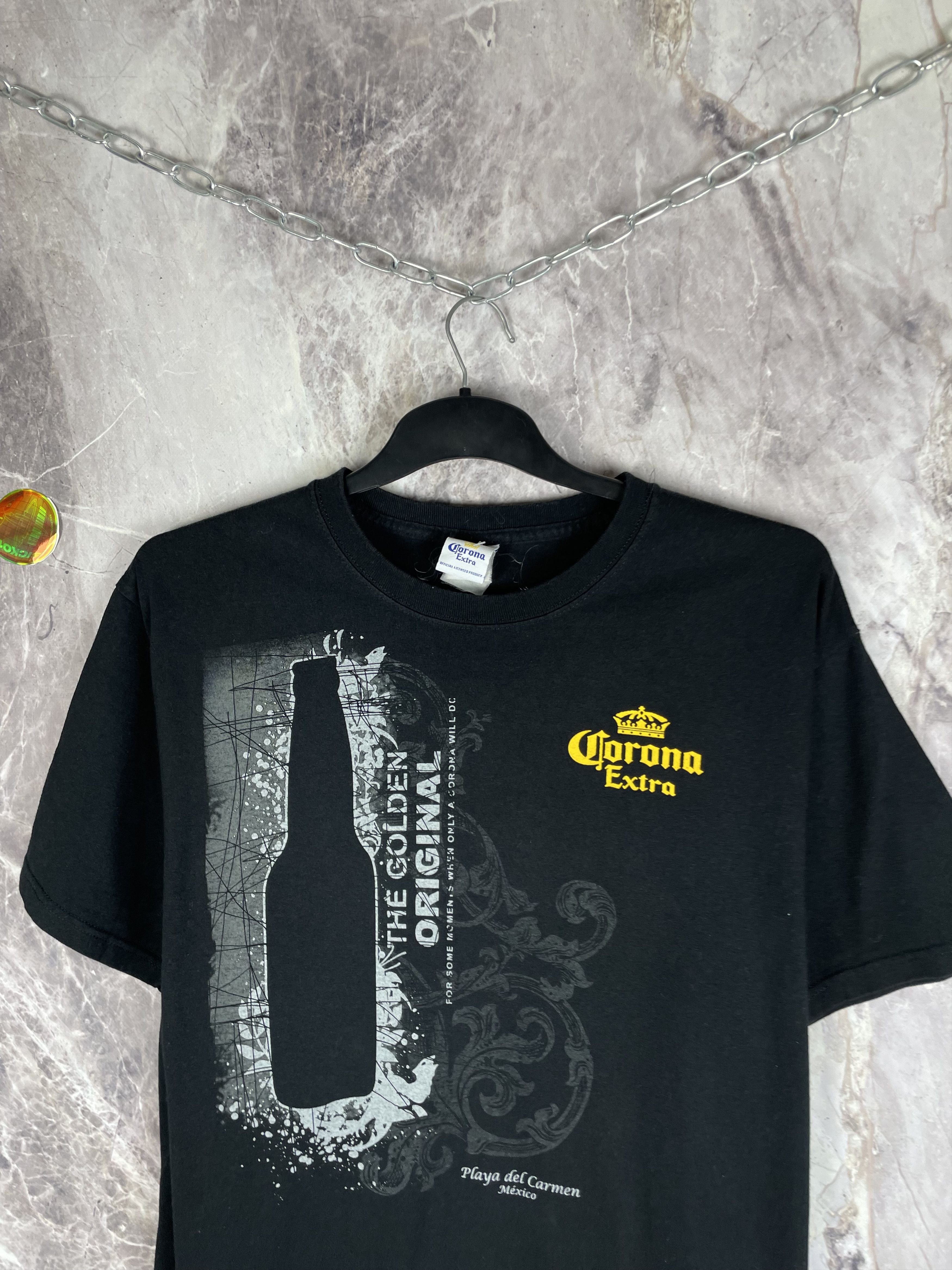 Vintage Corona Mens Crew Neck T-Shirt Size US L / EU 52-54 / 3 - 3 Thumbnail