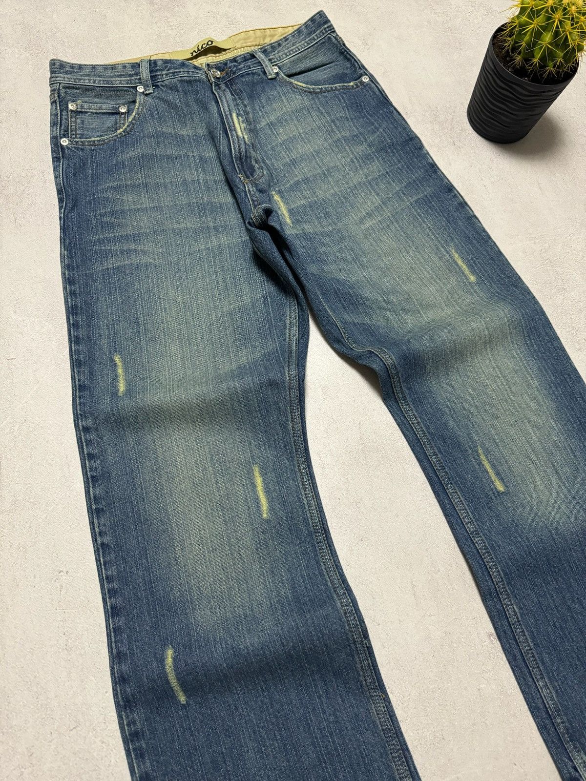 Japanese Brand Vintage Japanese Distressed Dirty Jeans Denim Pants Straight Size US 34 / EU 50 - 5 Thumbnail