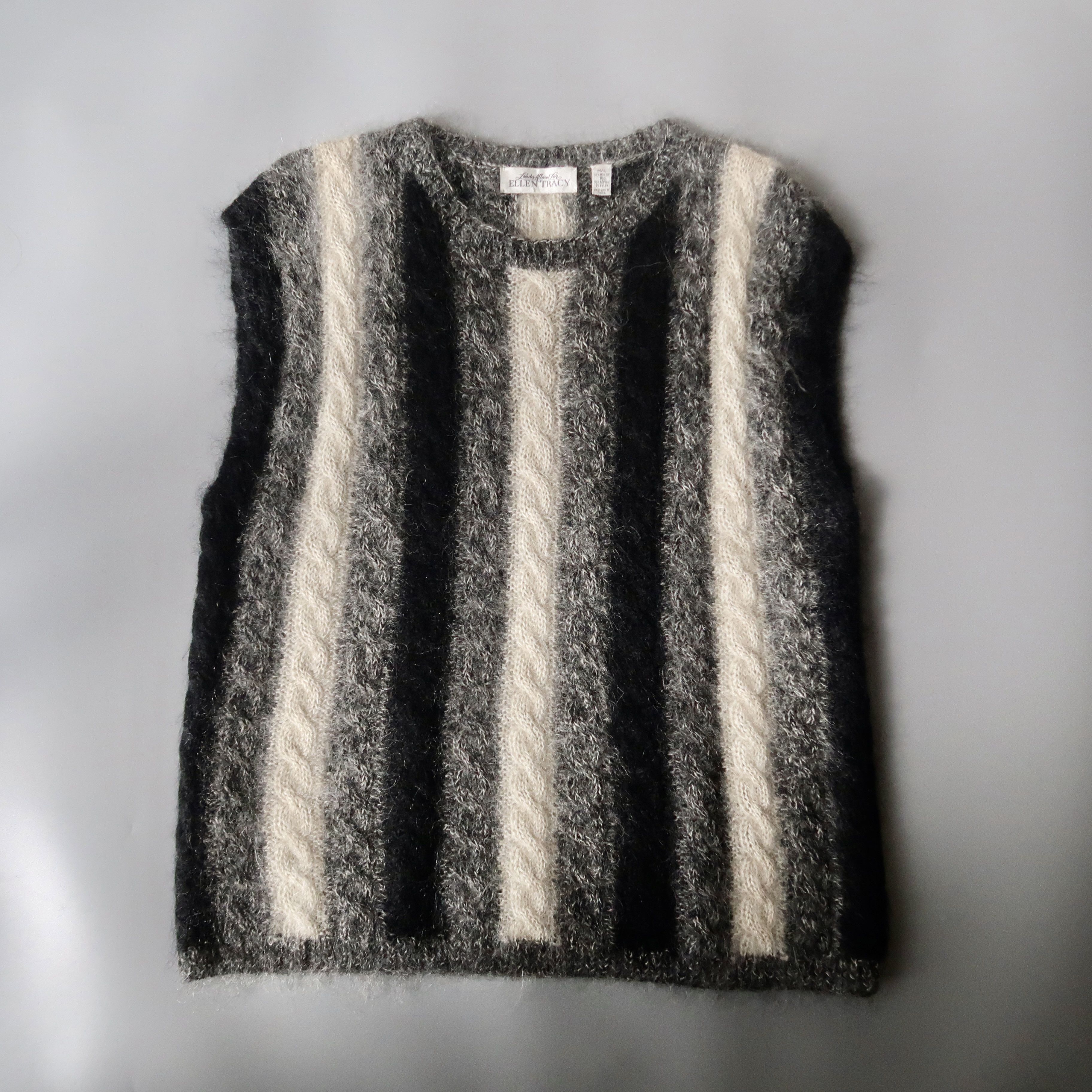 Ellen Tracy 1980s Linda Allard for ELLEN TRACY mohair-mix oversized vest Size L / US 10 / IT 46 - 2 Thumbnail