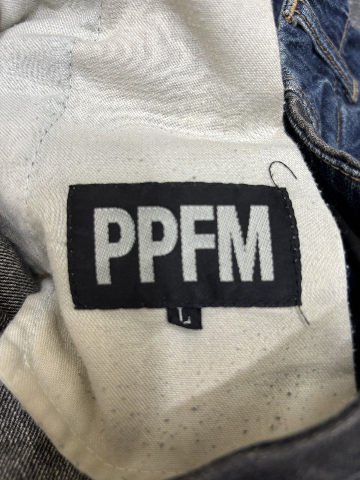 Japanese Brand PPFM Japan Custom Performance Two Tones Cargo Biker Denim Size US 33 - 19 Thumbnail