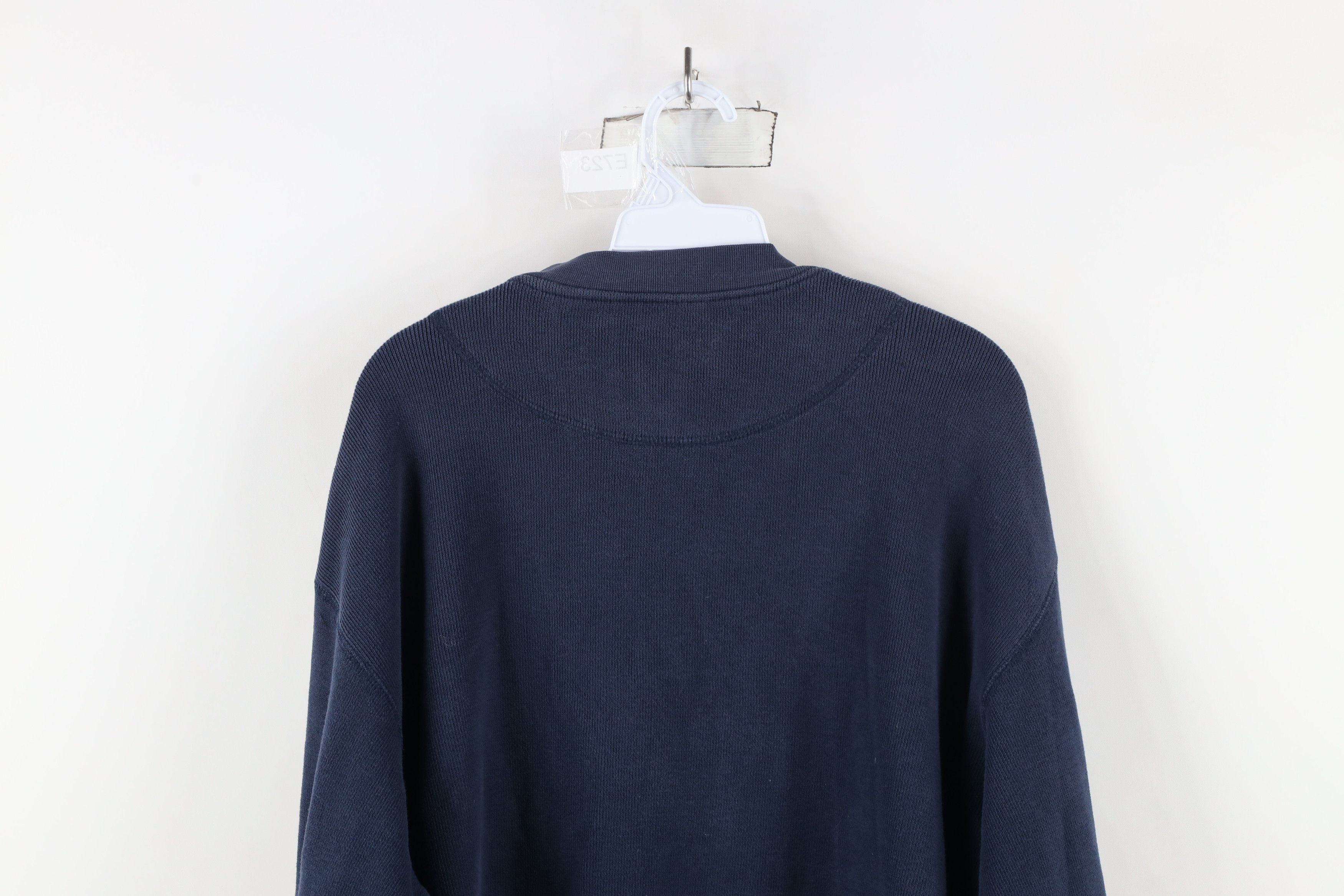 Vintage Vintage 90s Streetwear Ribbed Knit Crewneck Sweater Blue Size US XL / EU 56 / 4 - 10 Thumbnail