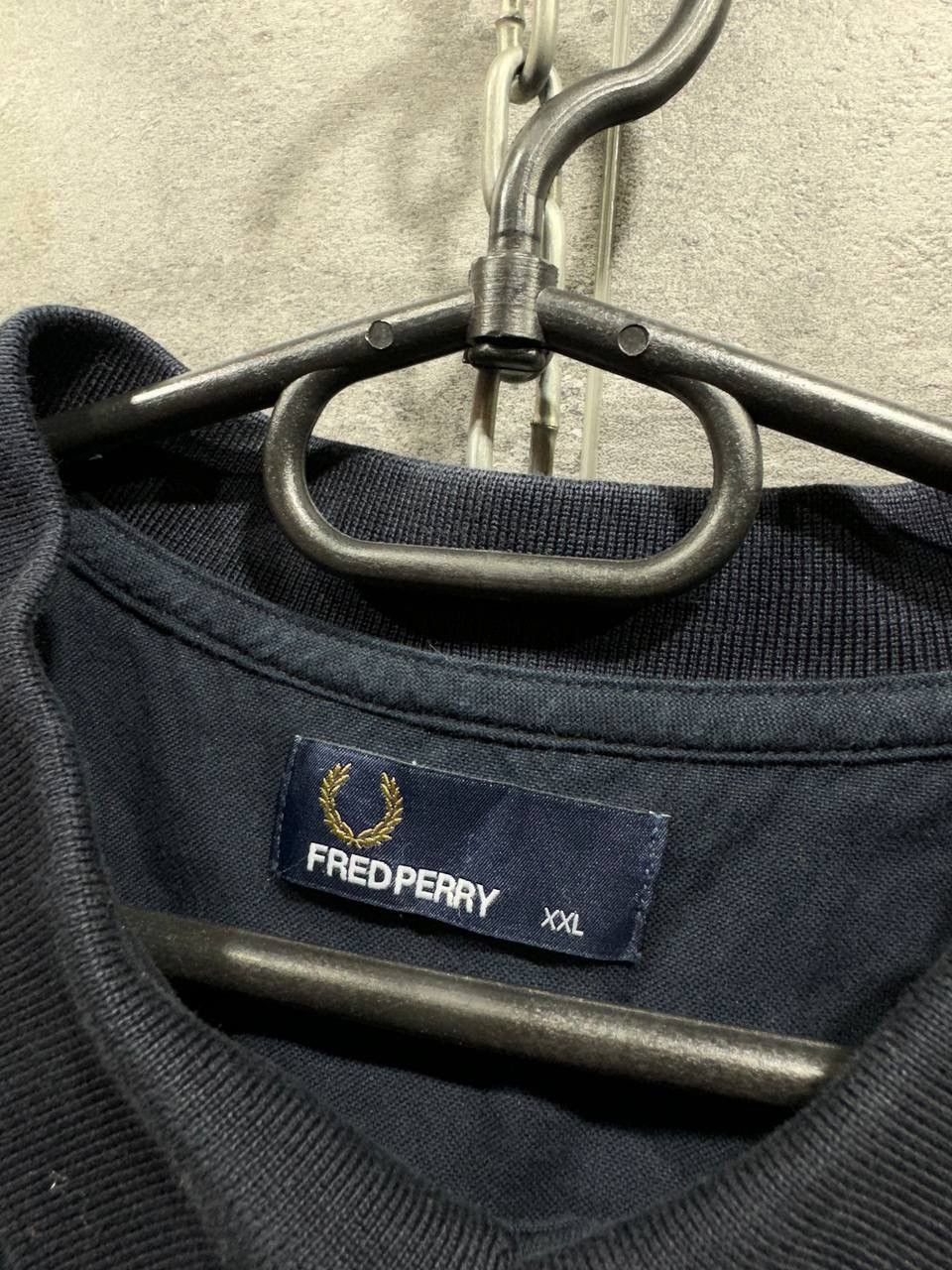 Other Fred Perry Knitted Collar Short Sleeved Oxford Shirt Navy Size US XL / EU 56 / 4 - 2 Thumbnail